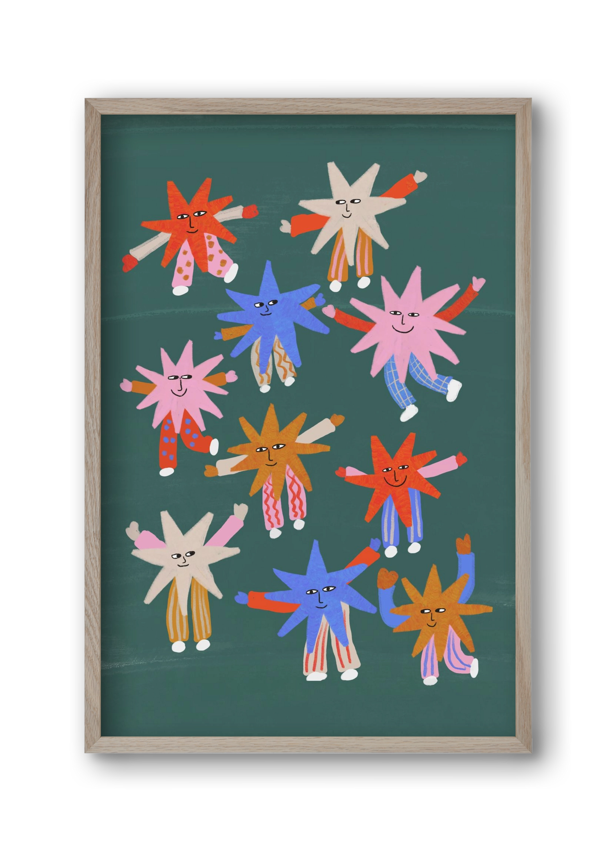 Little Stars , 30x45 cm (30x45 cm), Tölgy keret