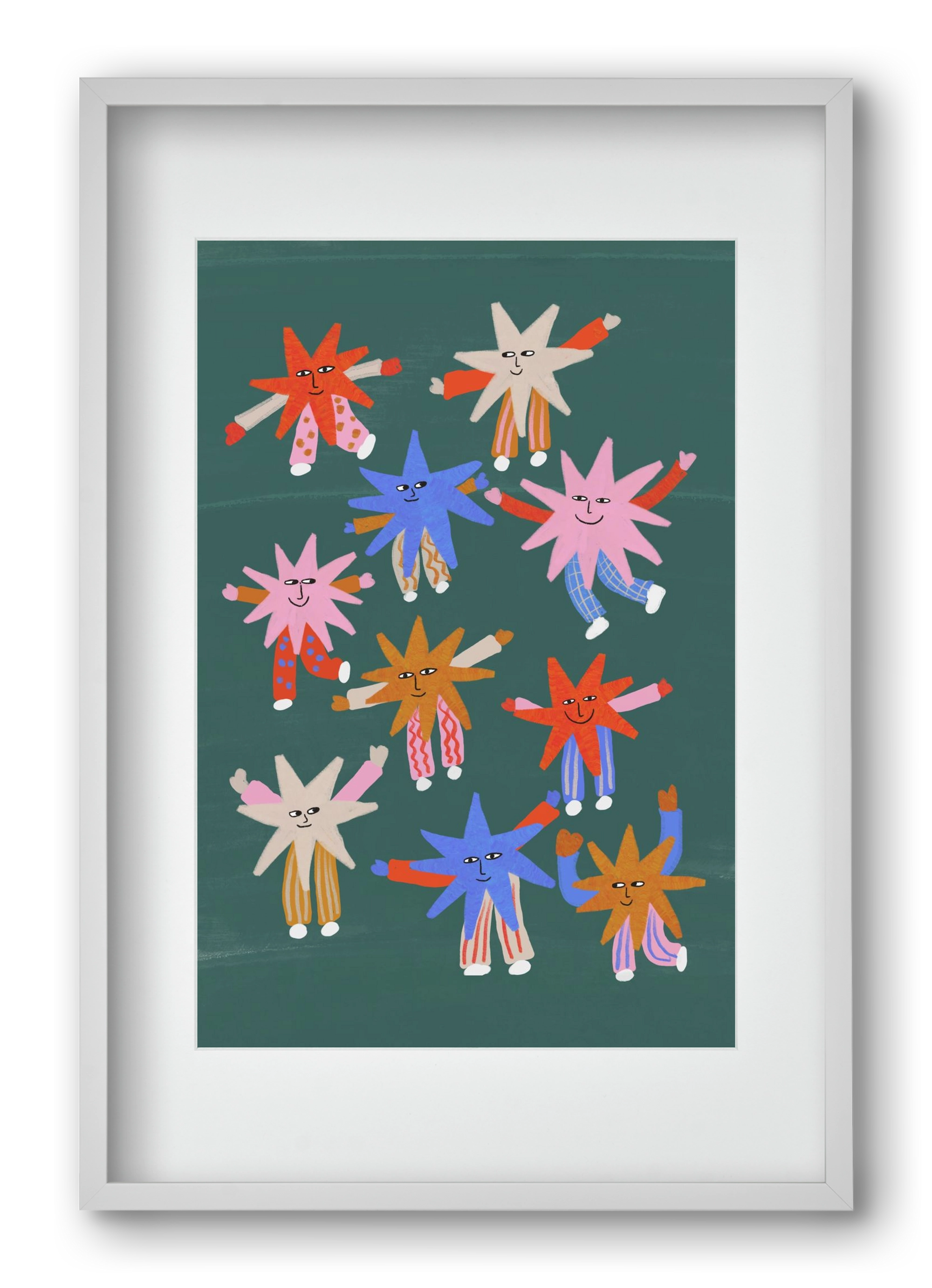 Little Stars , 40x60 cm (30x45 cm), Fehér keret, paszpartuval