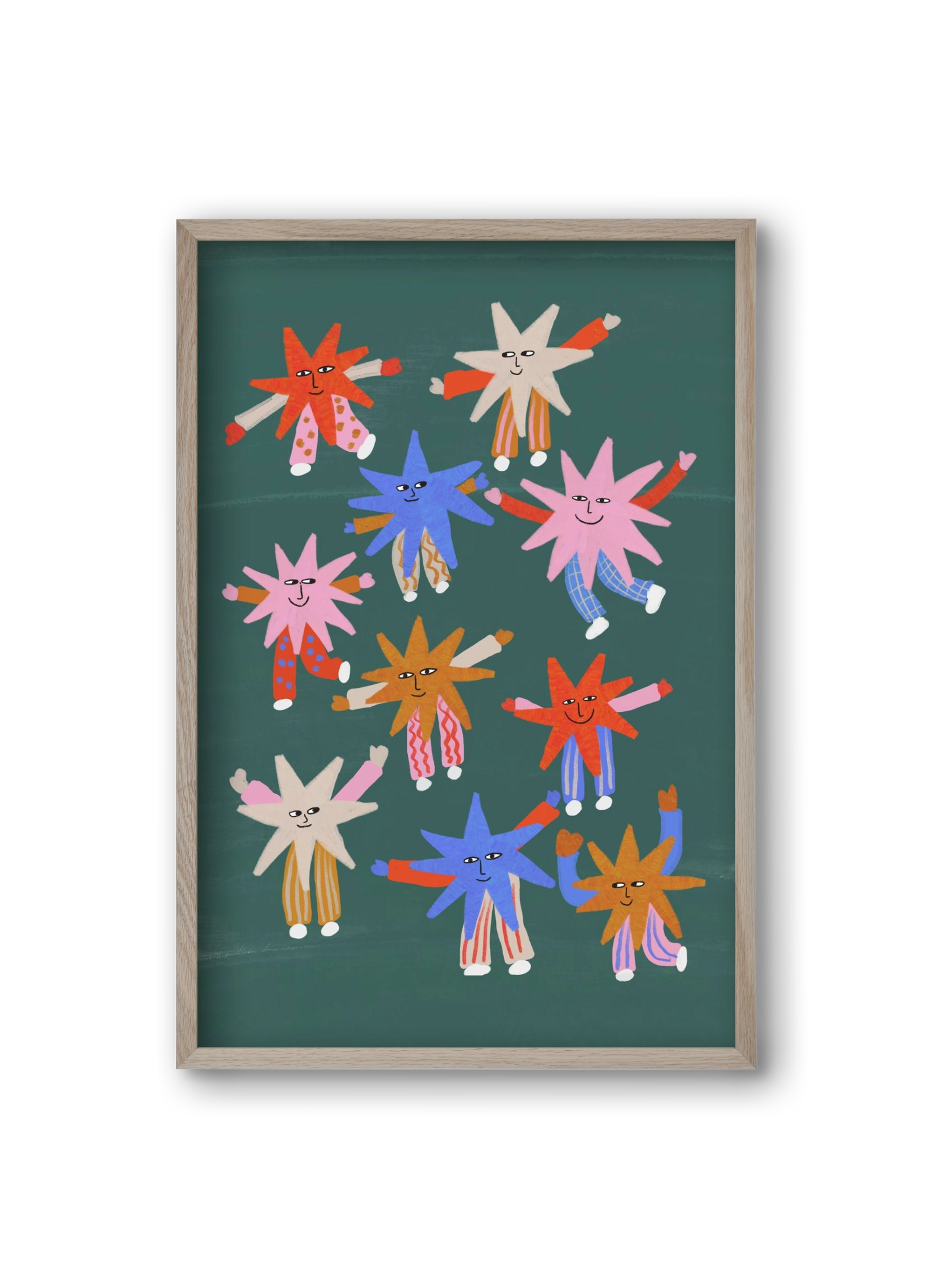 Little Stars , 20x30 cm (20x30 cm), Tölgy keret