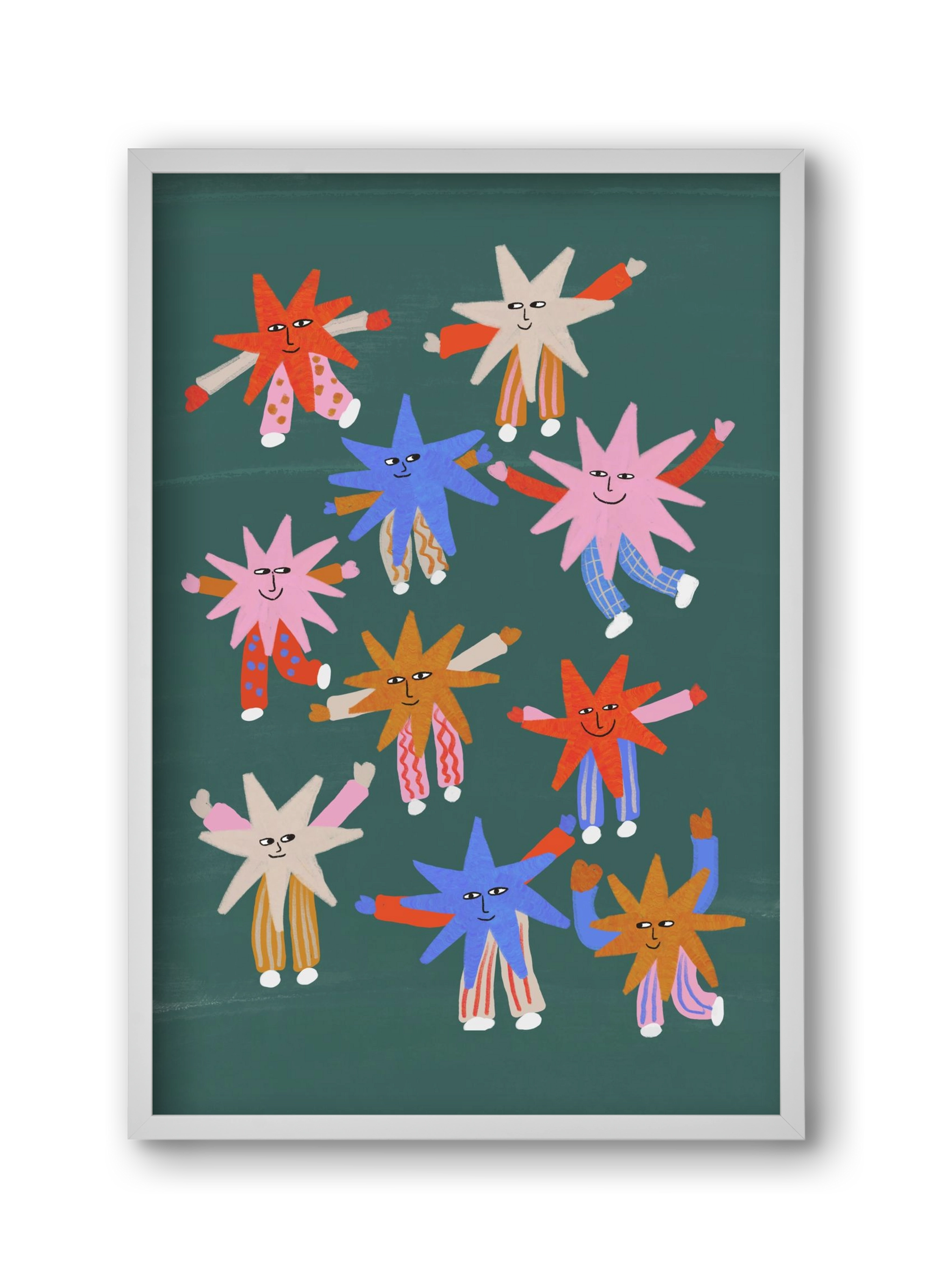 Little Stars , 30x45 cm (30x45 cm), Fehér keret