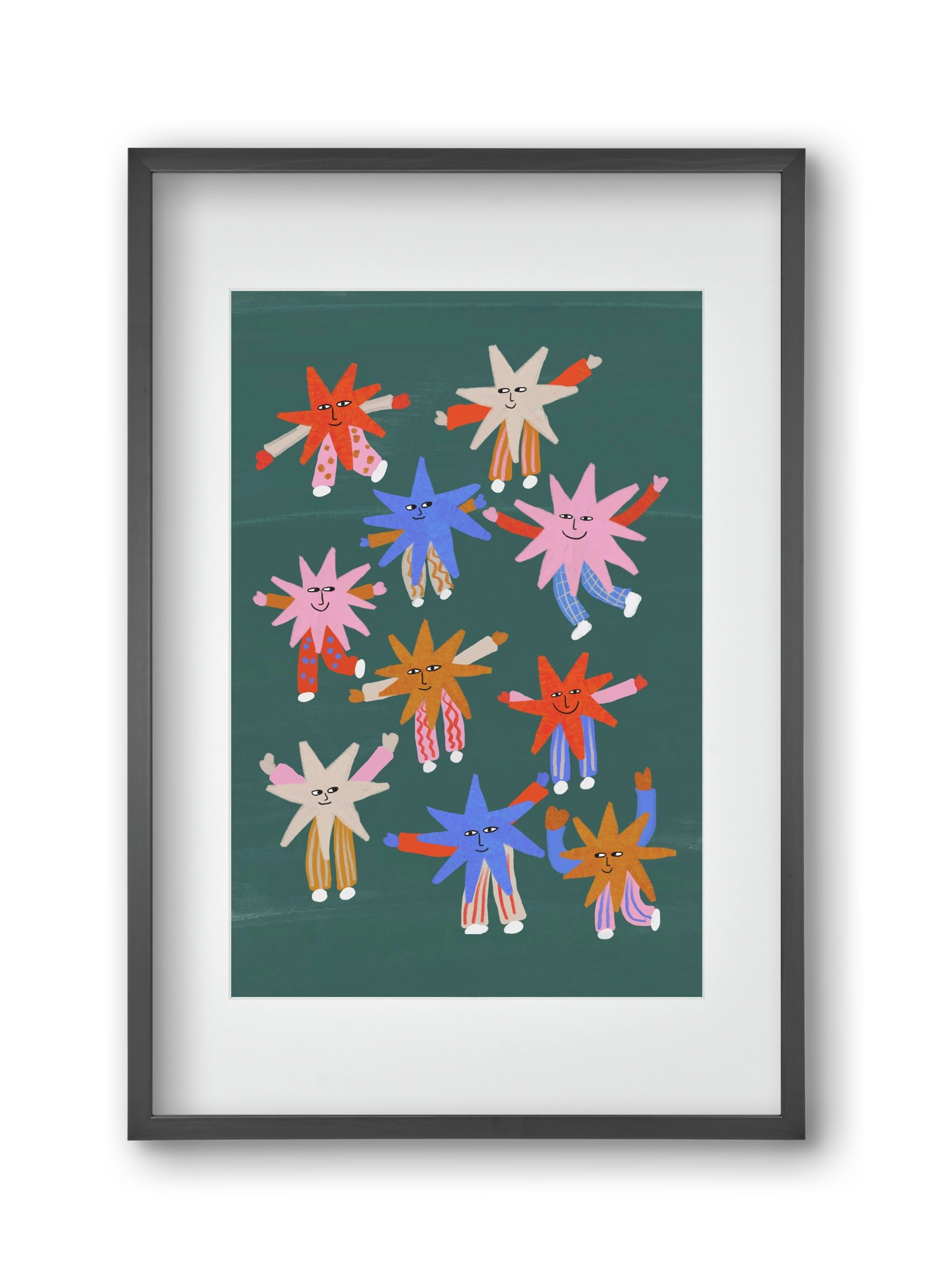 Little Stars , 30x45 cm (20x30 cm), Fekete keret, paszpartuval