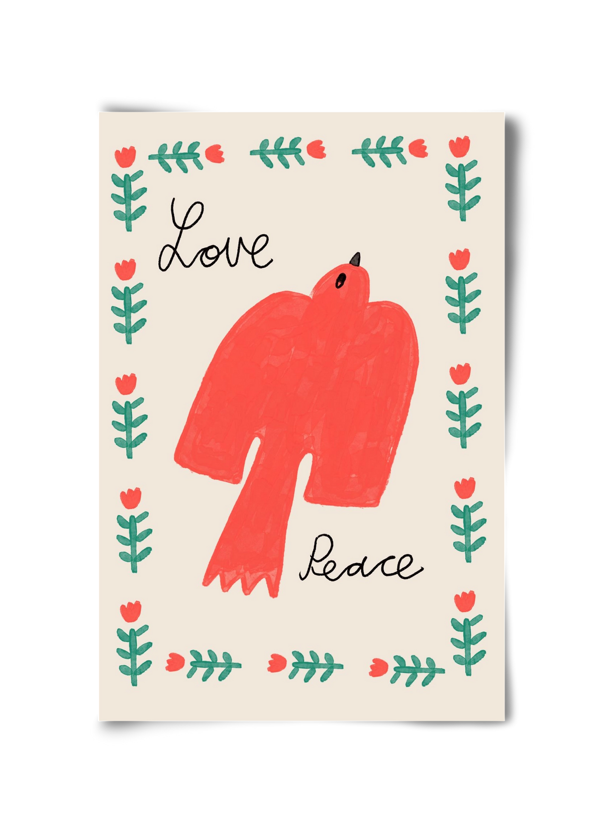 Love and Peace , 30x45 cm, Keret nélkül