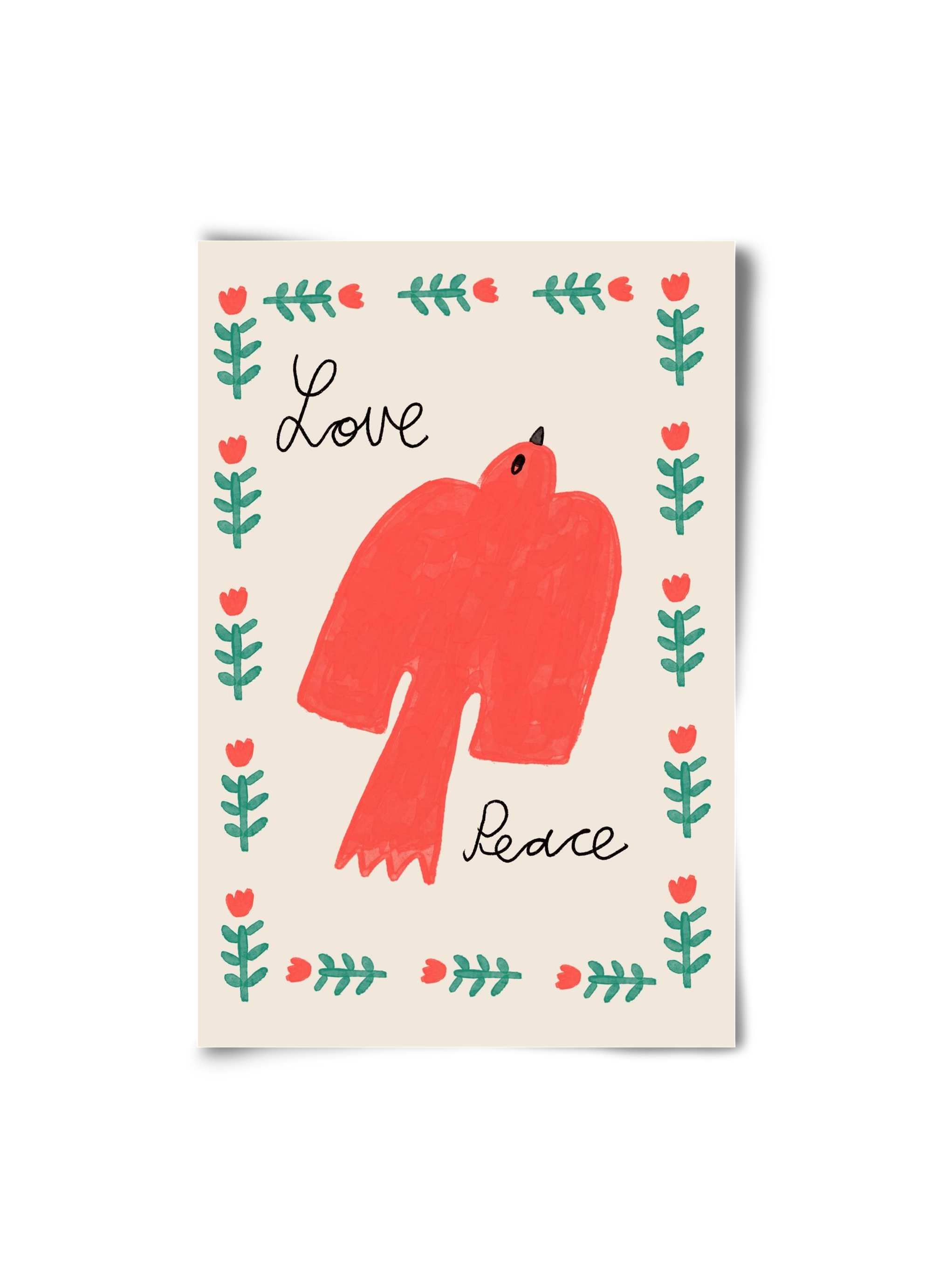 Love and Peace , 20x30 cm, Keret nélkül