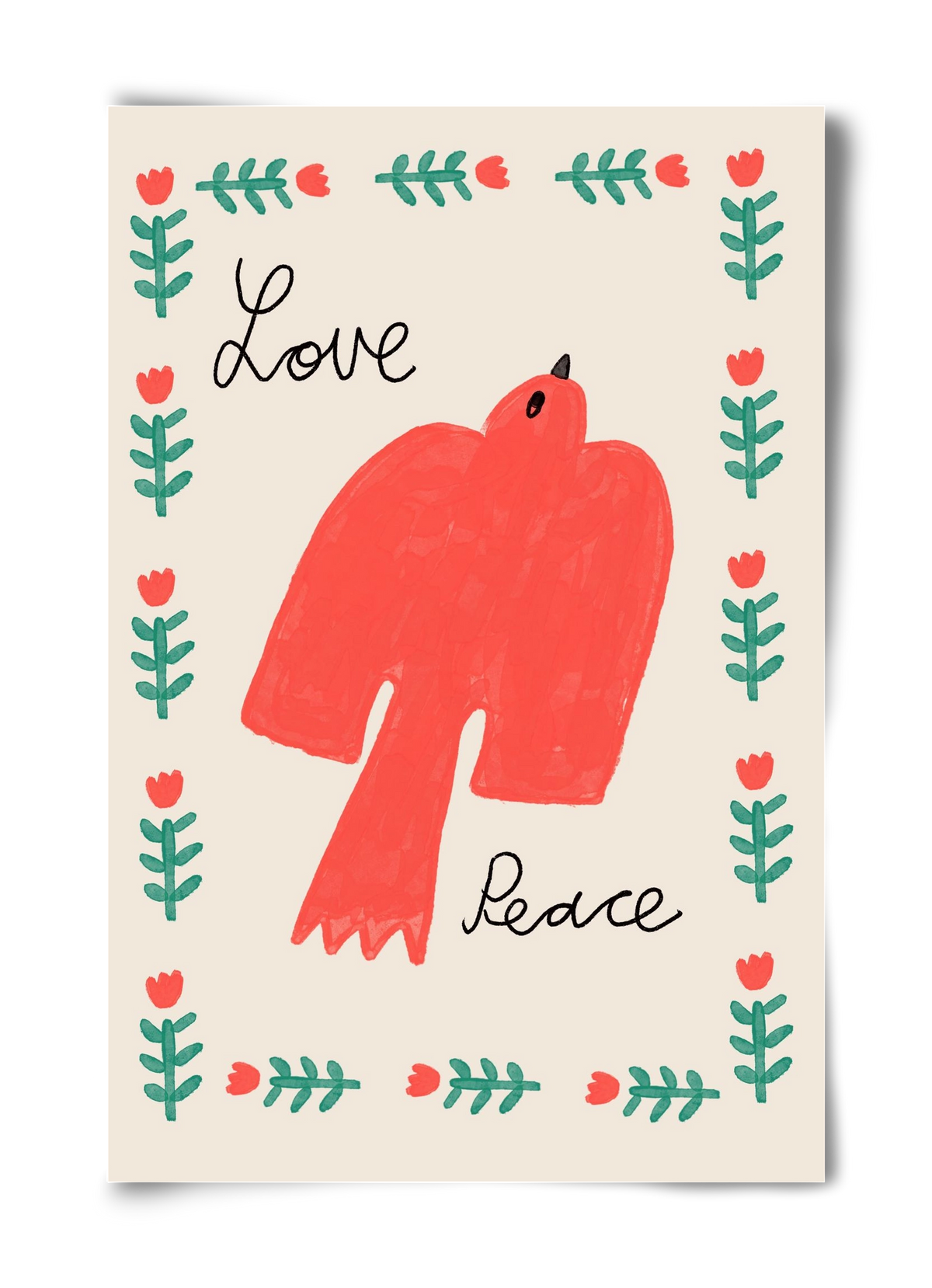 Love and Peace , 40x60 cm, Keret nélkül