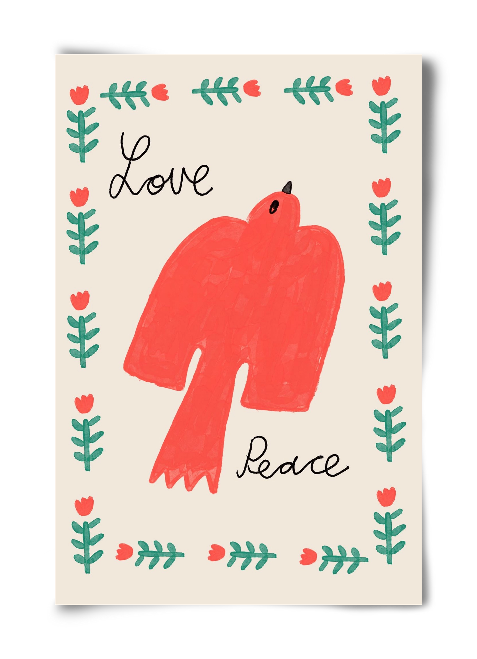 Love and Peace , 40x60 cm, Keret nélkül