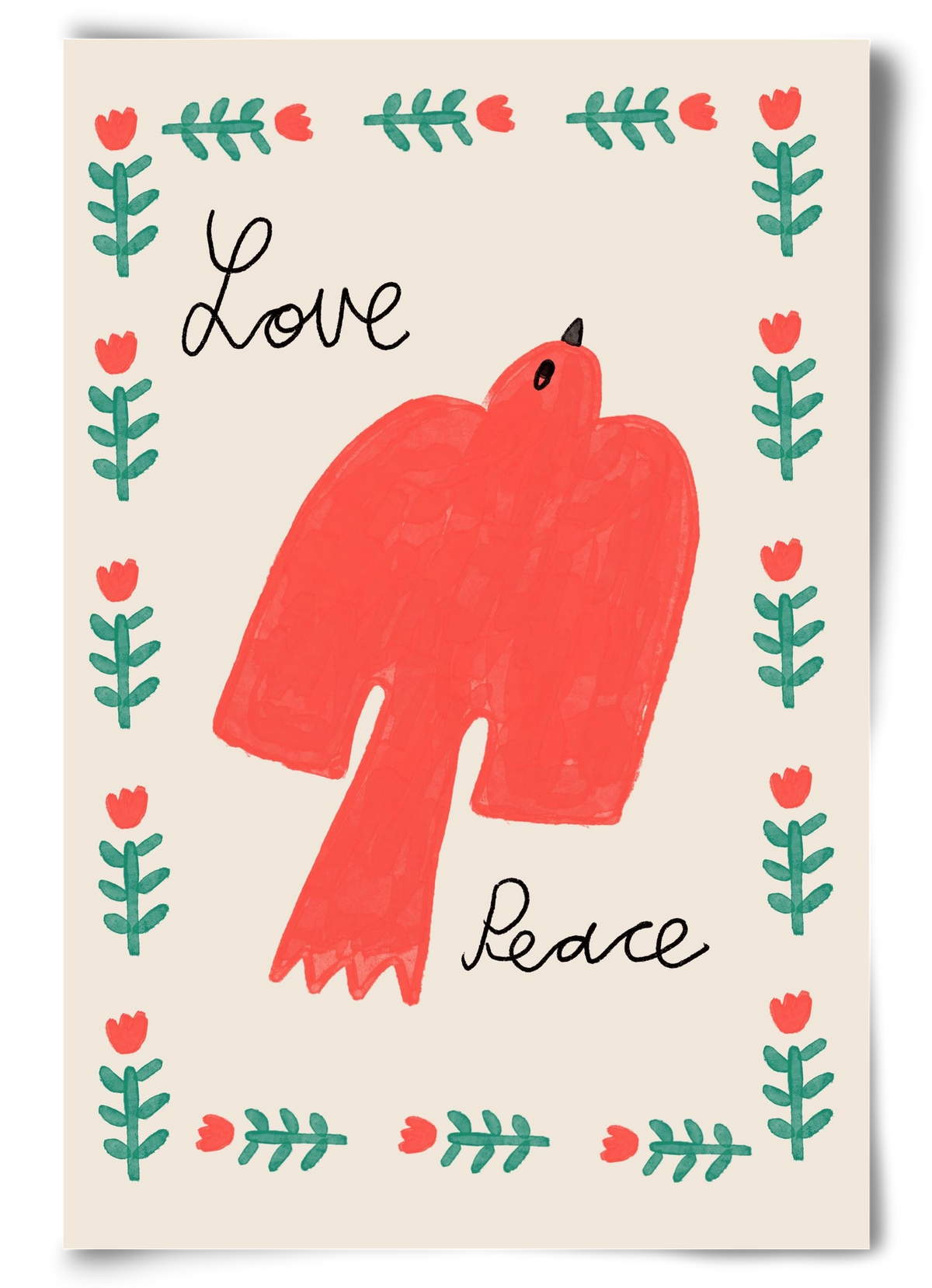 Love and Peace , 60x90 cm, Keret nélkül