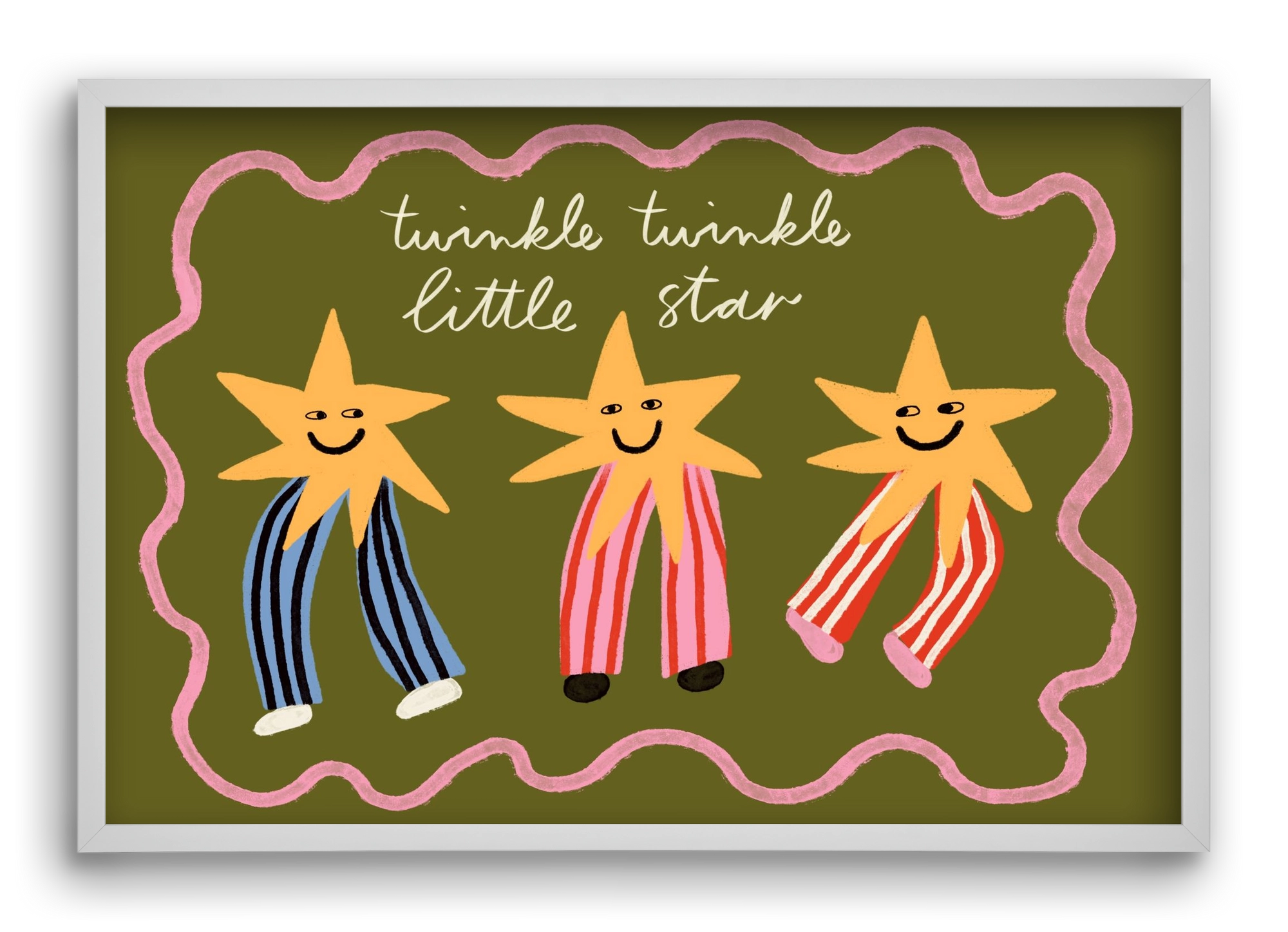 Twinkle, twinkle little star , 60x40 cm (60x40 cm), Fehér keret
