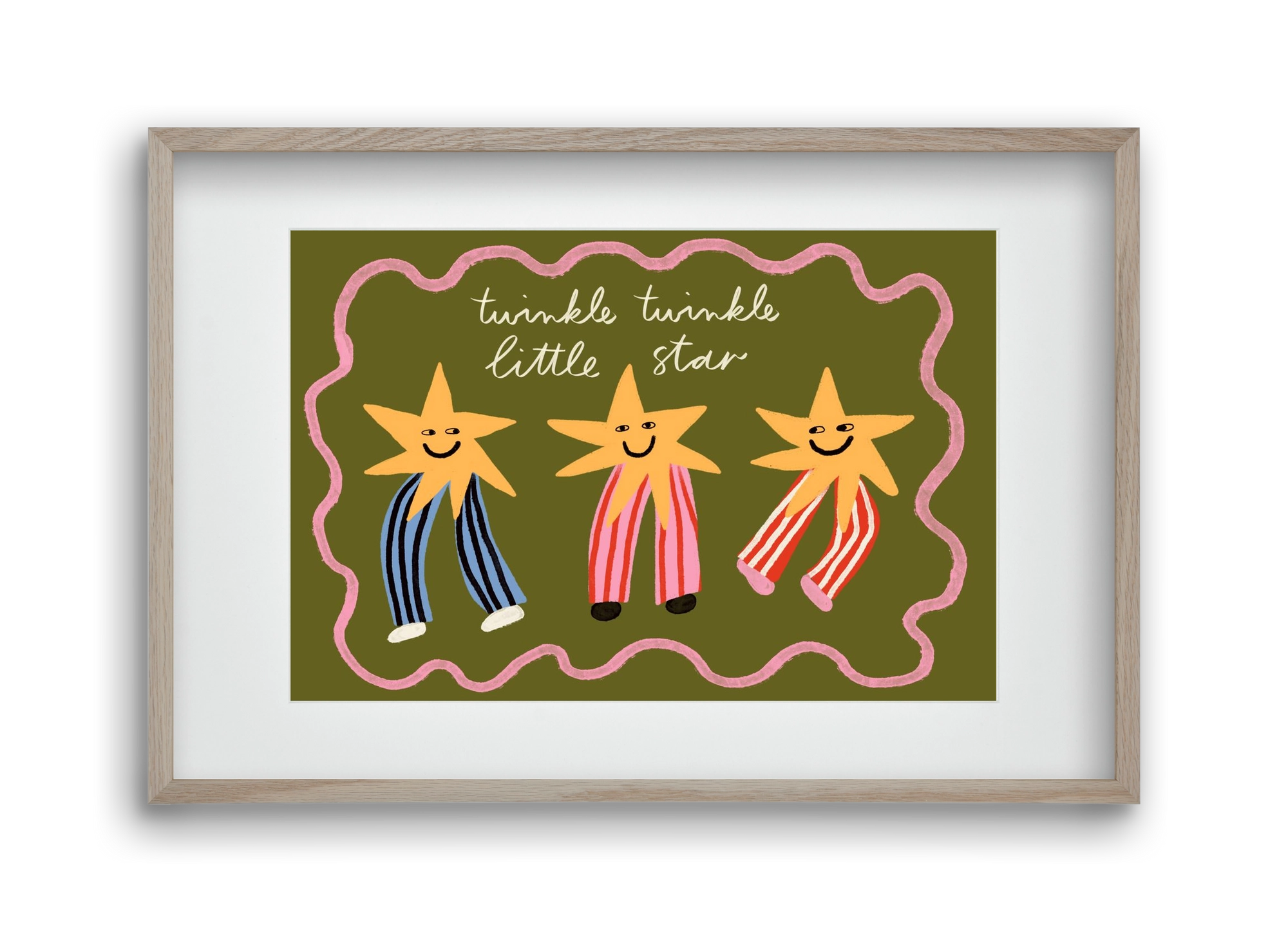 Twinkle, twinkle little star , 45x30 cm (30x20 cm), Tölgy keret, paszpartuval