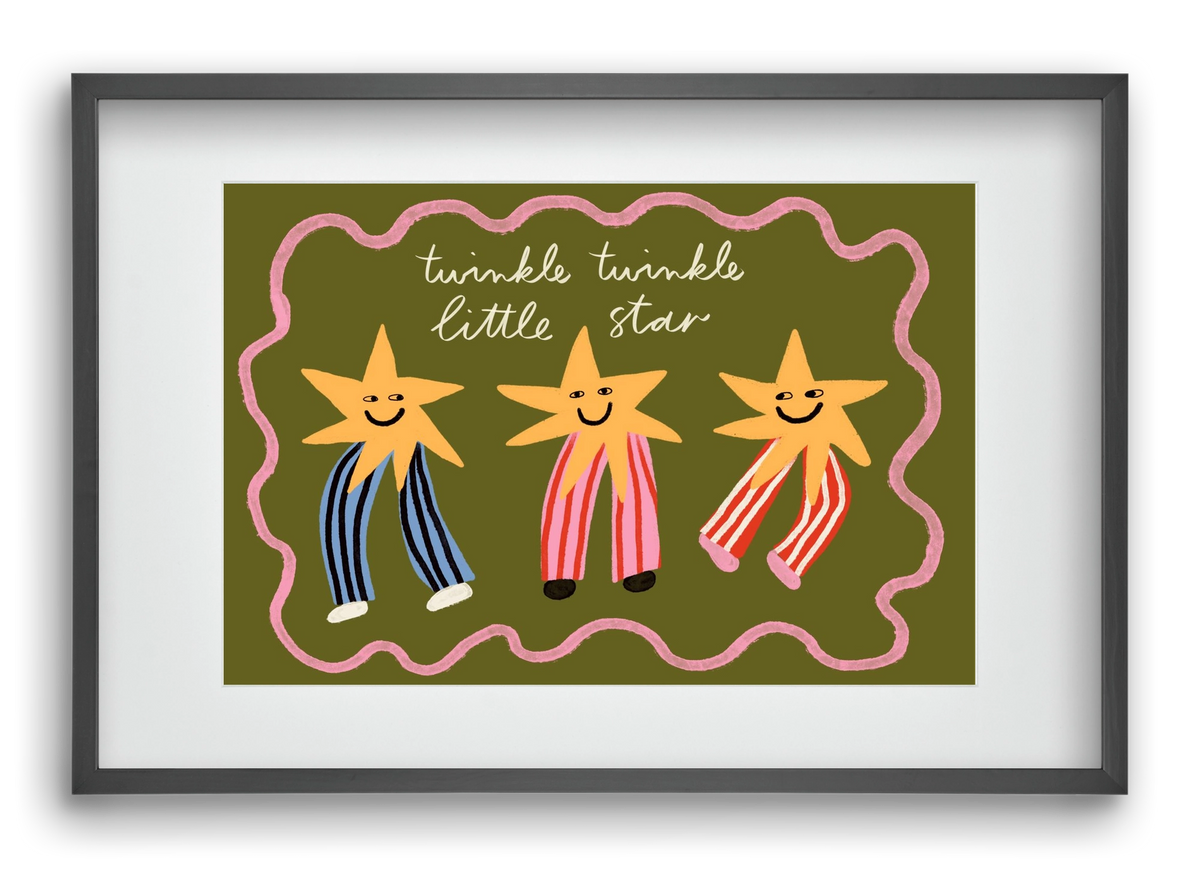 Twinkle, twinkle little star , 60x40 cm (45x30 cm), Fekete keret, paszpartuval