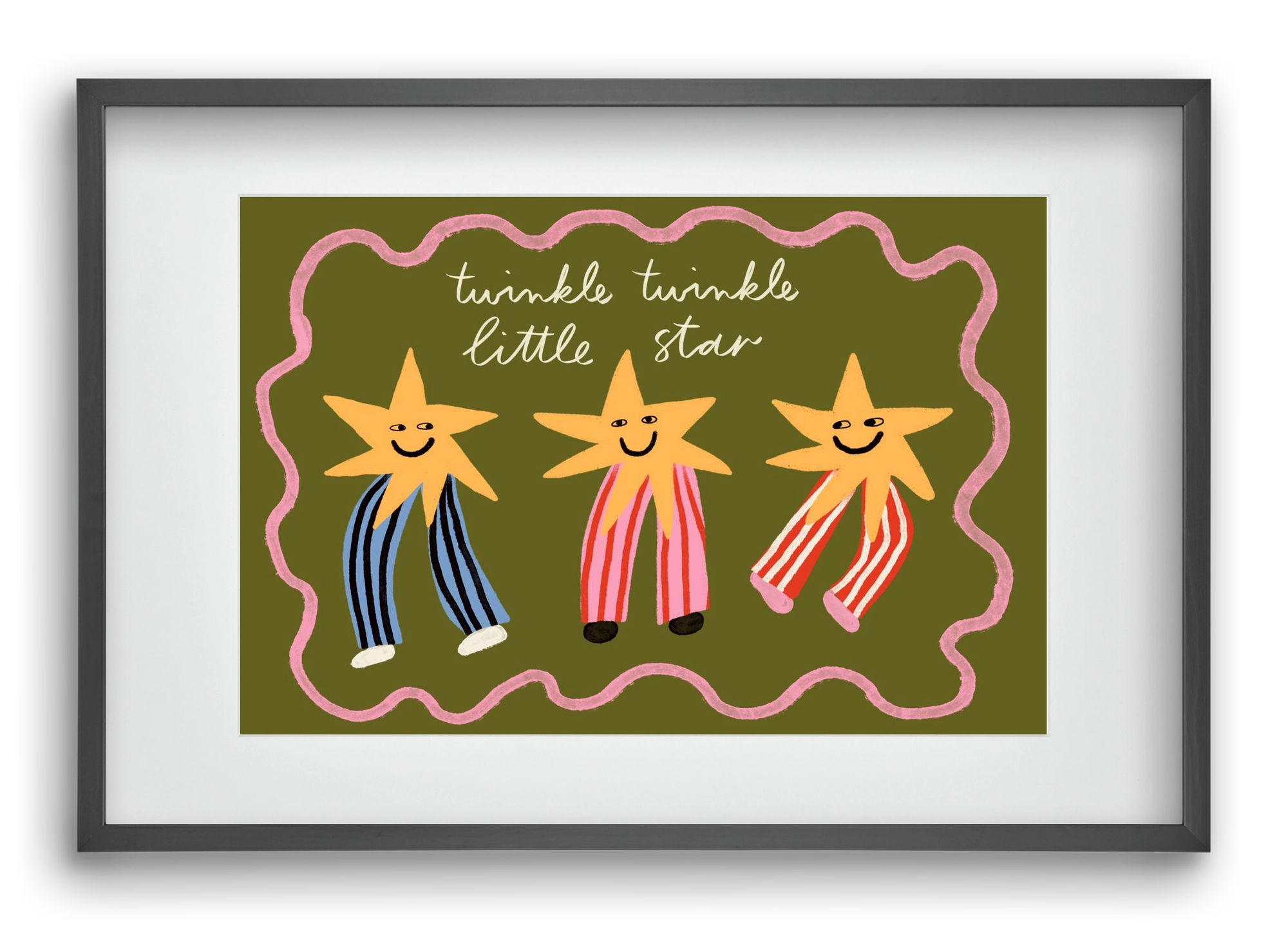 Twinkle, twinkle little star , 60x40 cm (45x30 cm), Fekete keret, paszpartuval