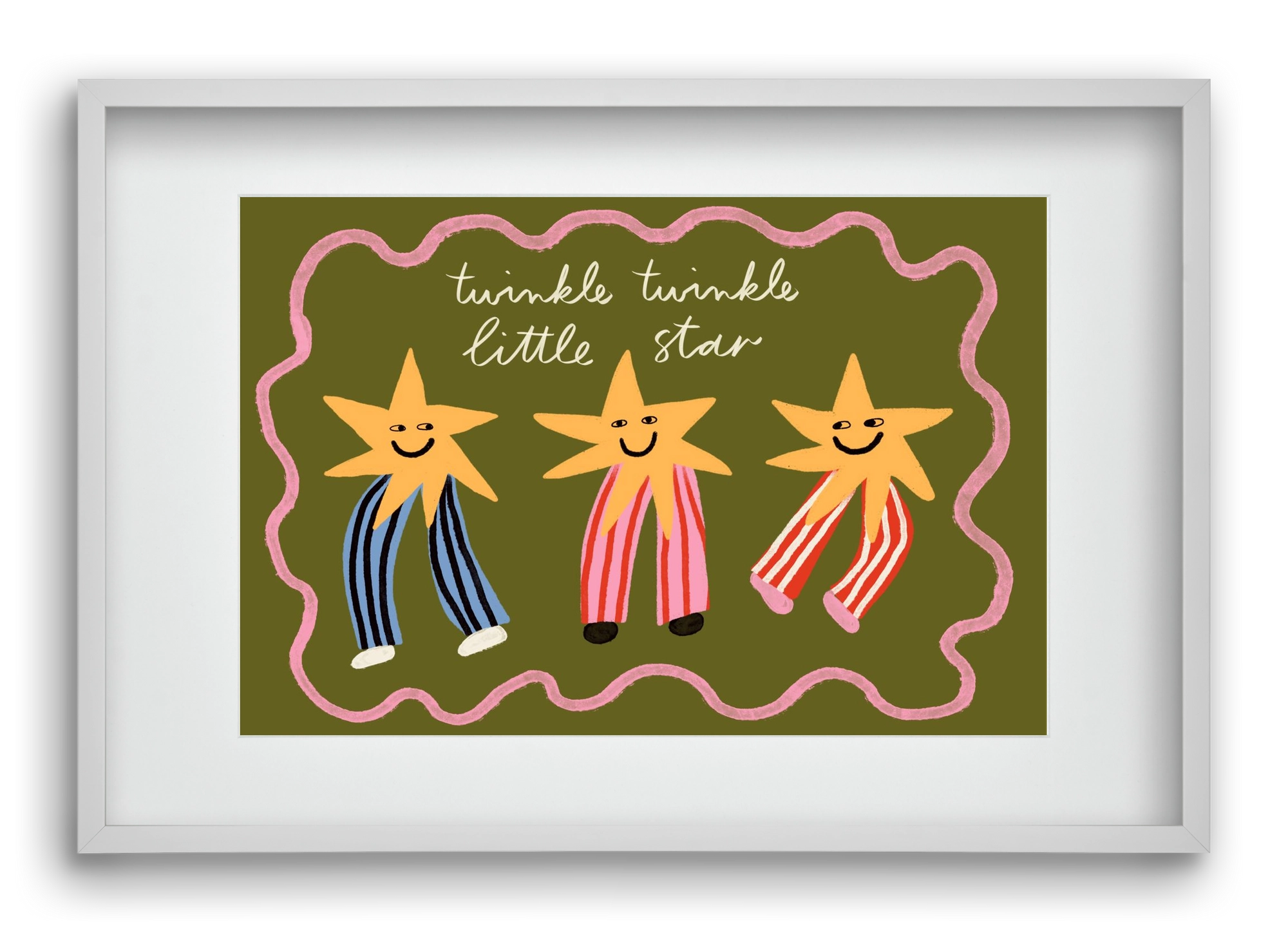 Twinkle, twinkle little star , 60x40 cm (45x30 cm), Fehér keret, paszpartuval