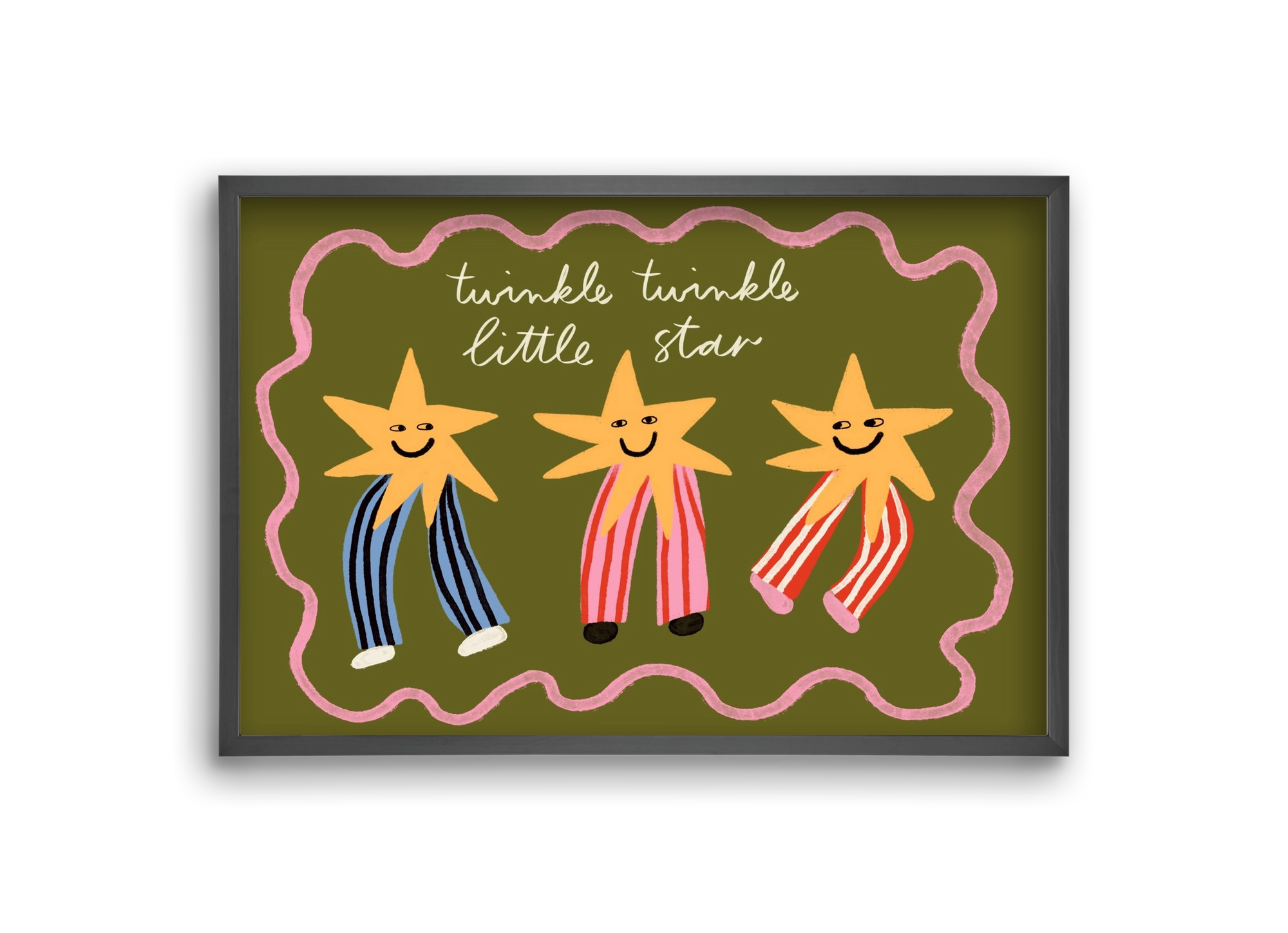 Twinkle, twinkle little star , 30x20 cm (30x20 cm), Fekete keret