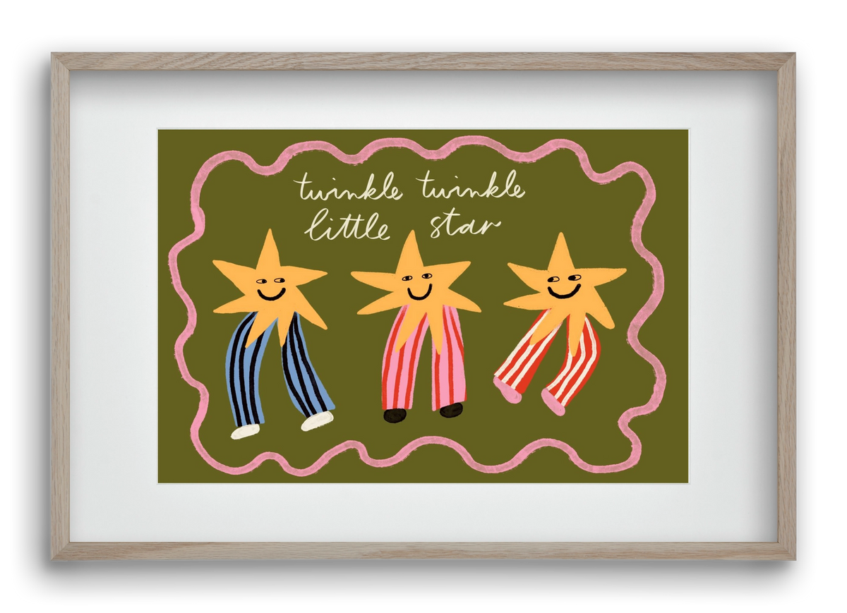 Twinkle, twinkle little star , 60x40 cm (45x30 cm), Tölgy keret, paszpartuval