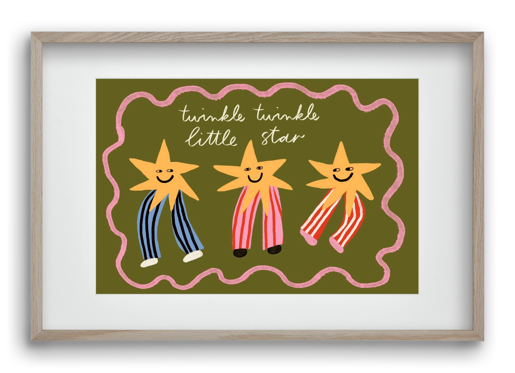 Twinkle, twinkle little star , 60x40 cm (45x30 cm), Tölgy keret, paszpartuval