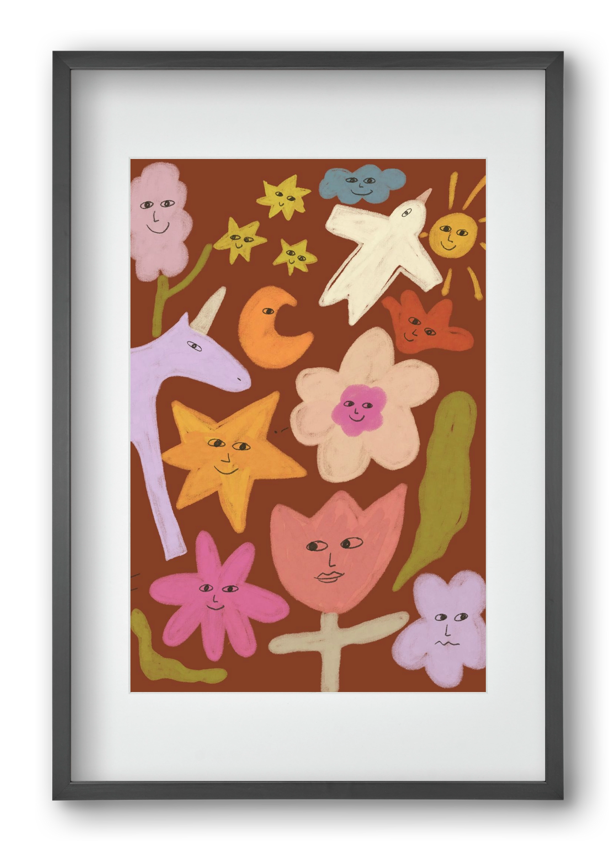 Happy crowd, 40x60 cm (30x45 cm), Fekete keret, paszpartuval