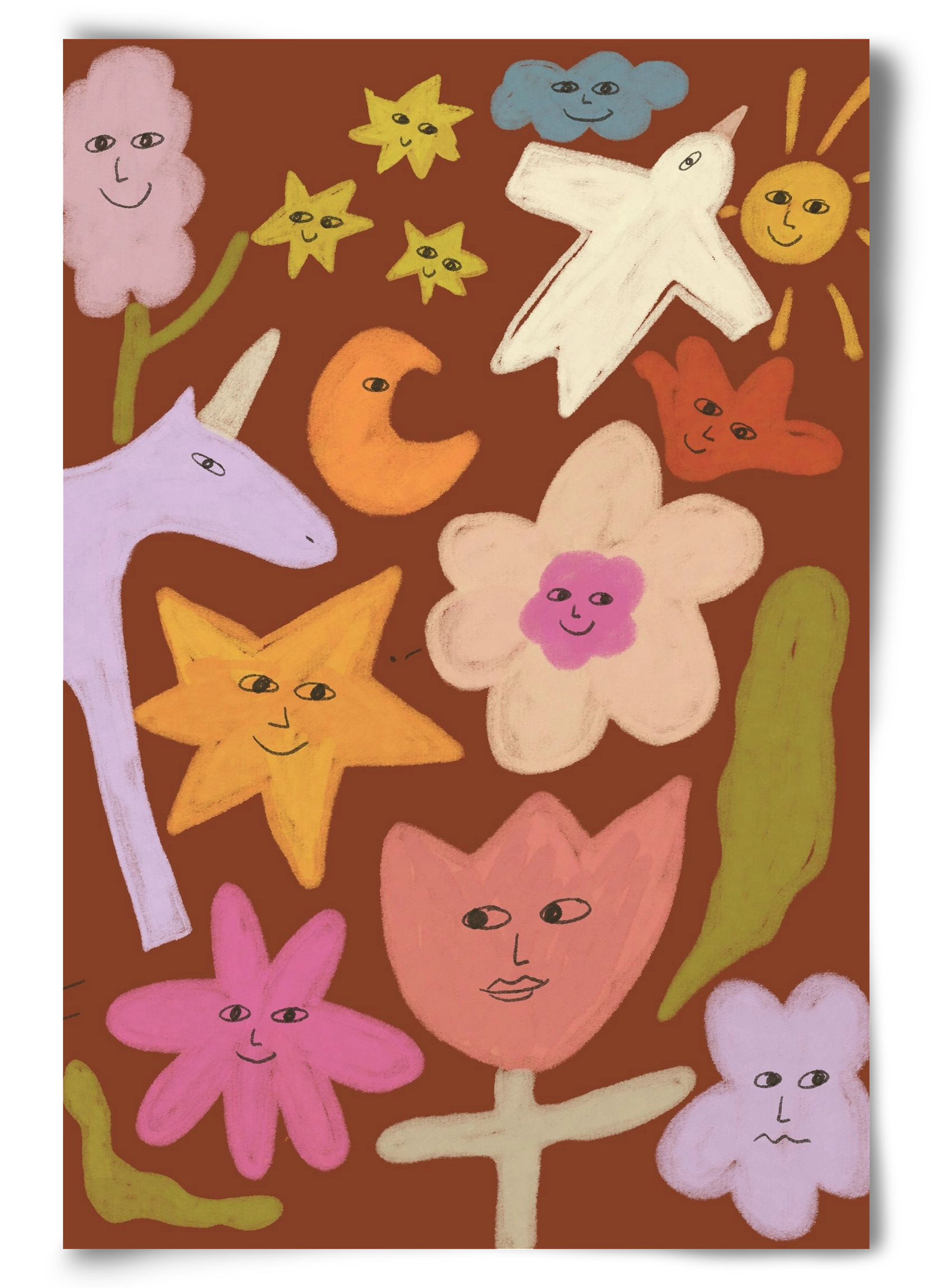 Happy crowd, 60x90 cm, Keret nélkül