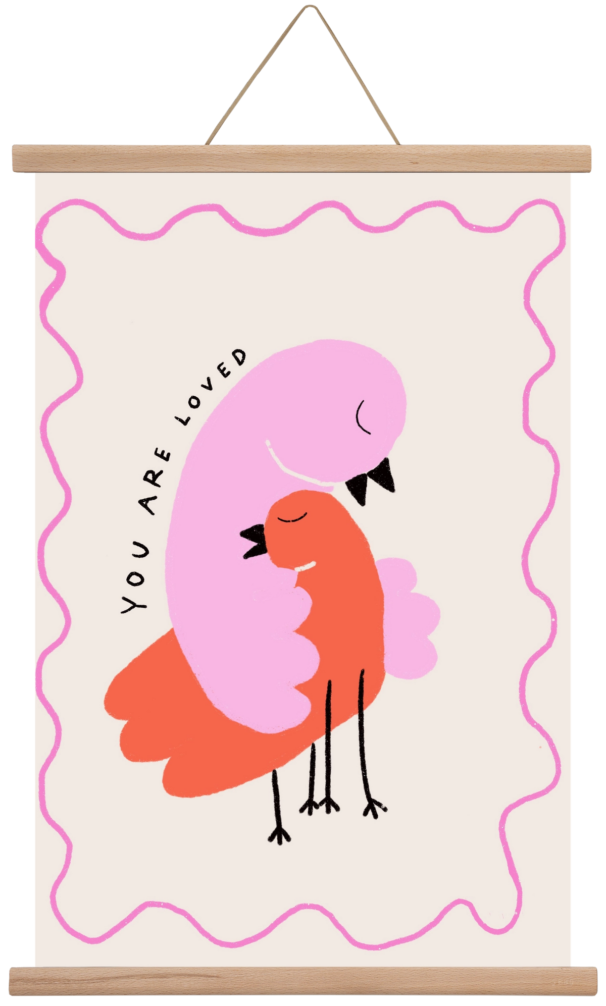 You are loved , 40x60 cm (40x60 cm), Tölgy akasztó