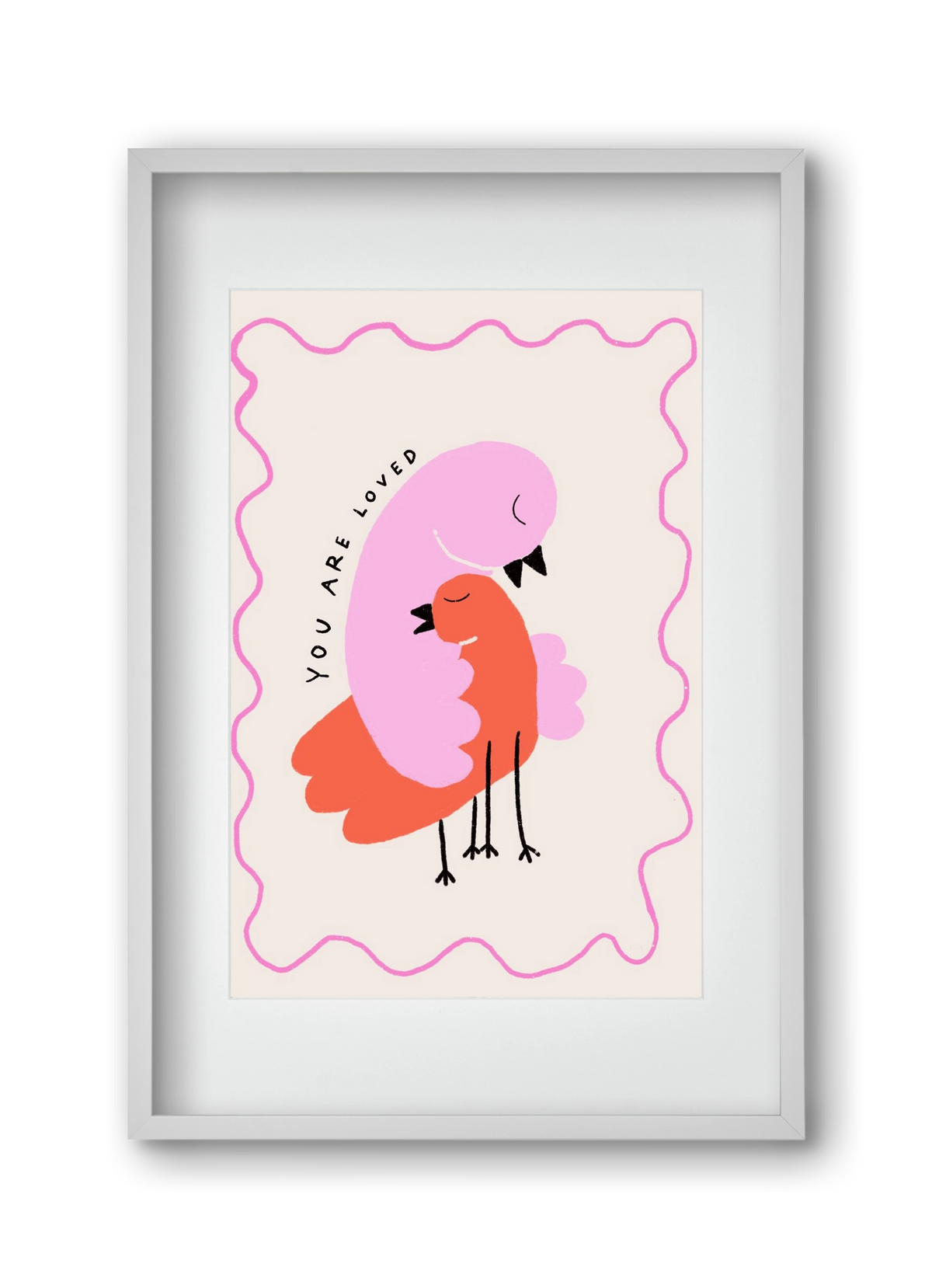 You are loved , 30x45 cm (20x30 cm), Fehér keret, paszpartuval