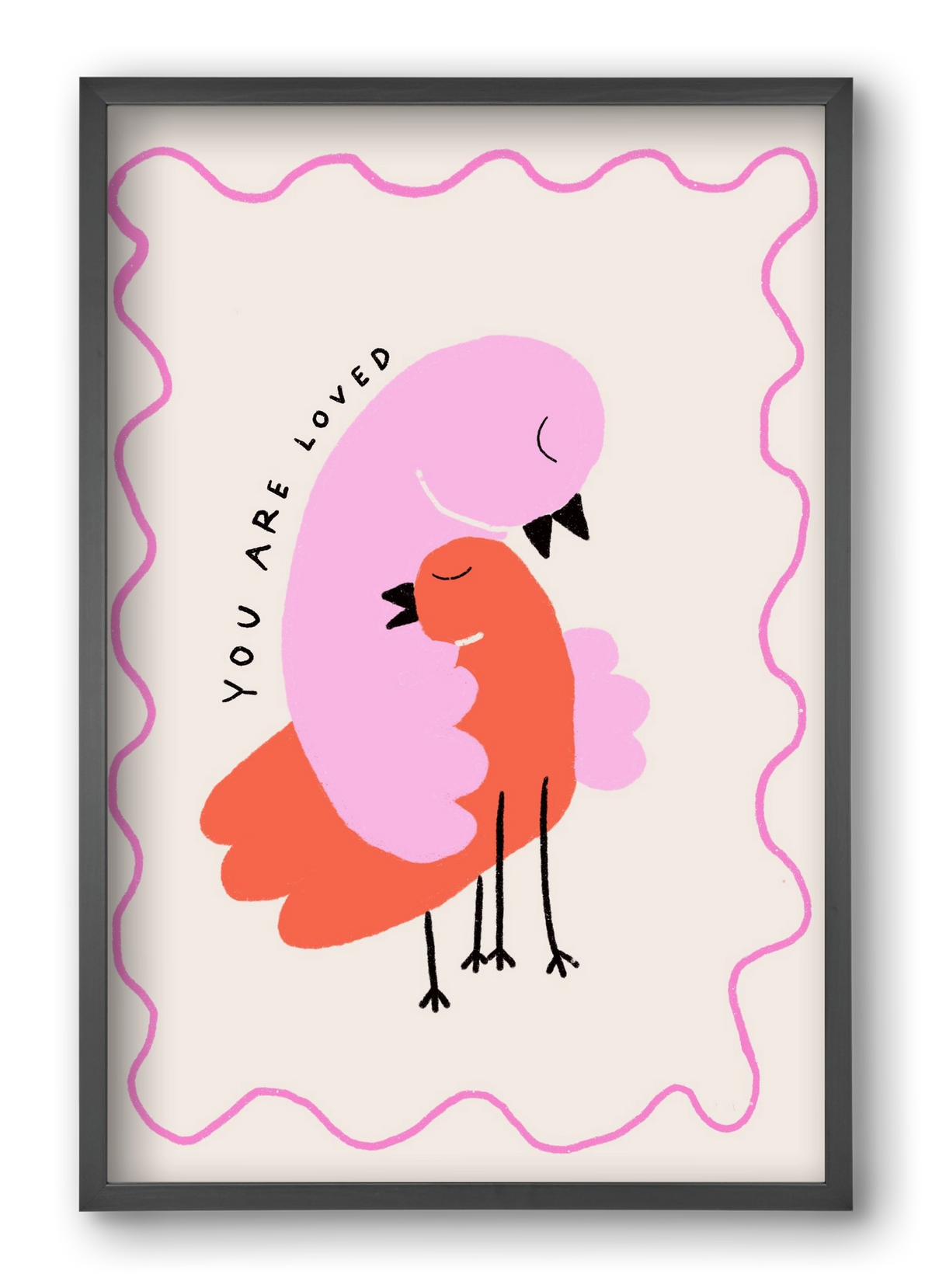 You are loved , 40x60 cm (40x60 cm), Fekete keret