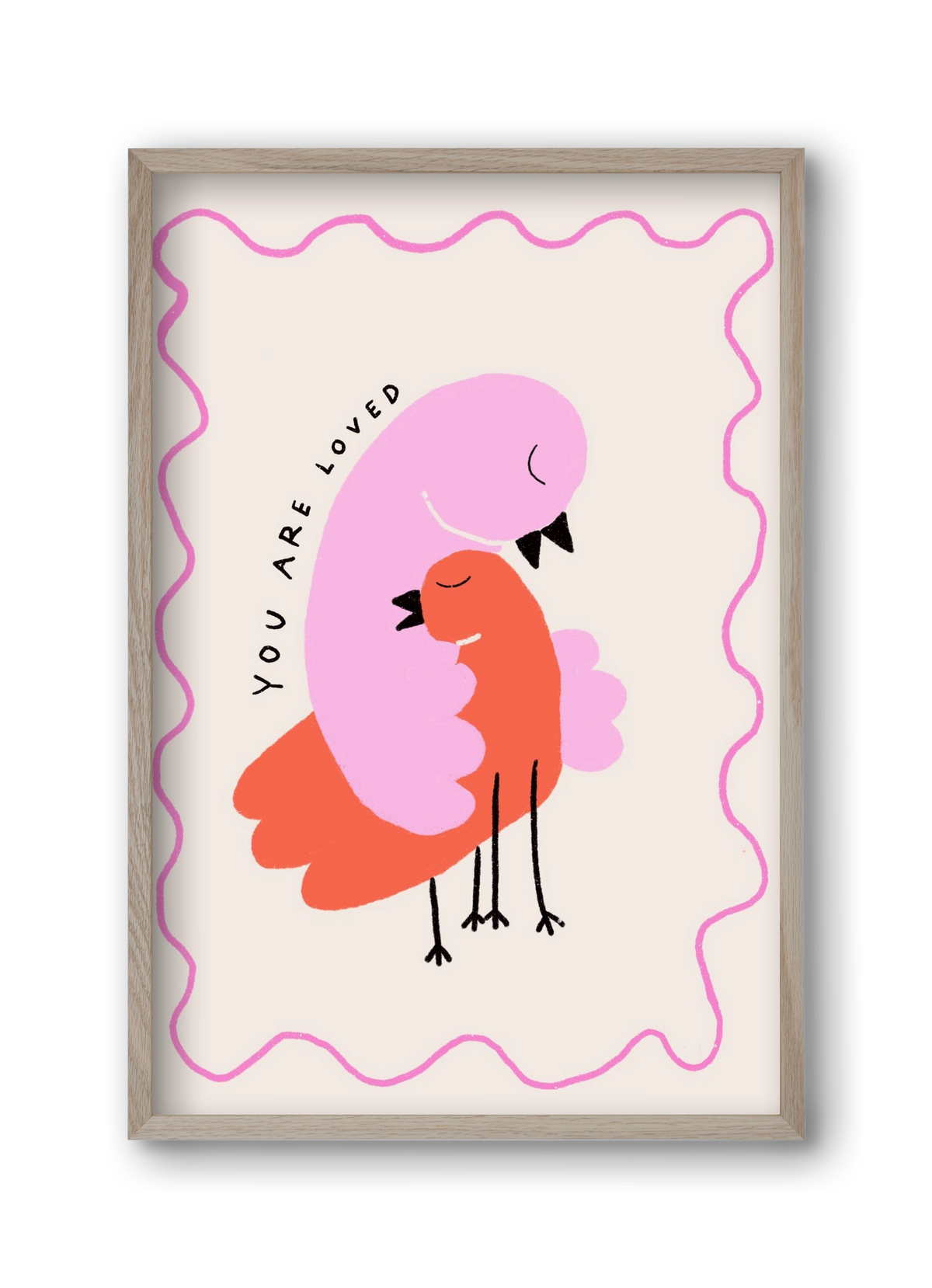 You are loved , 30x45 cm (30x45 cm), Tölgy keret