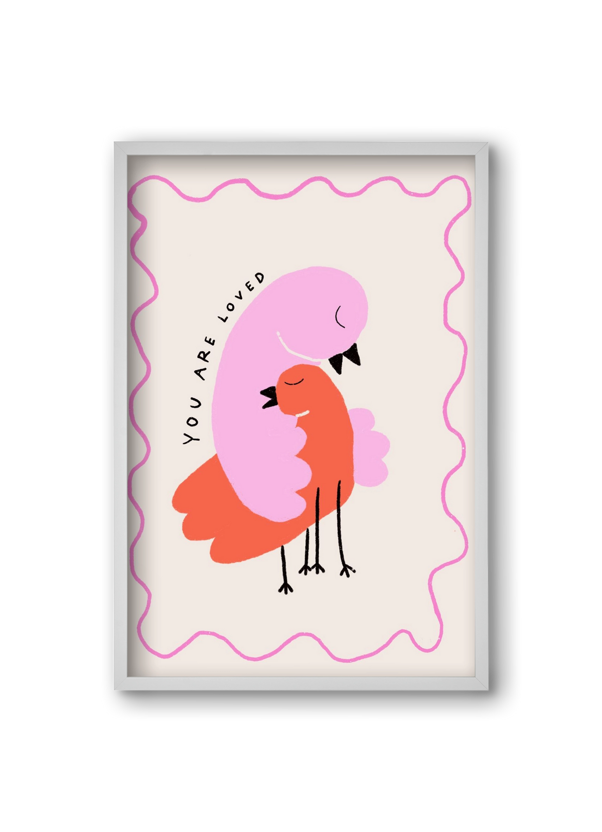 You are loved , 20x30 cm (20x30 cm), Fehér keret