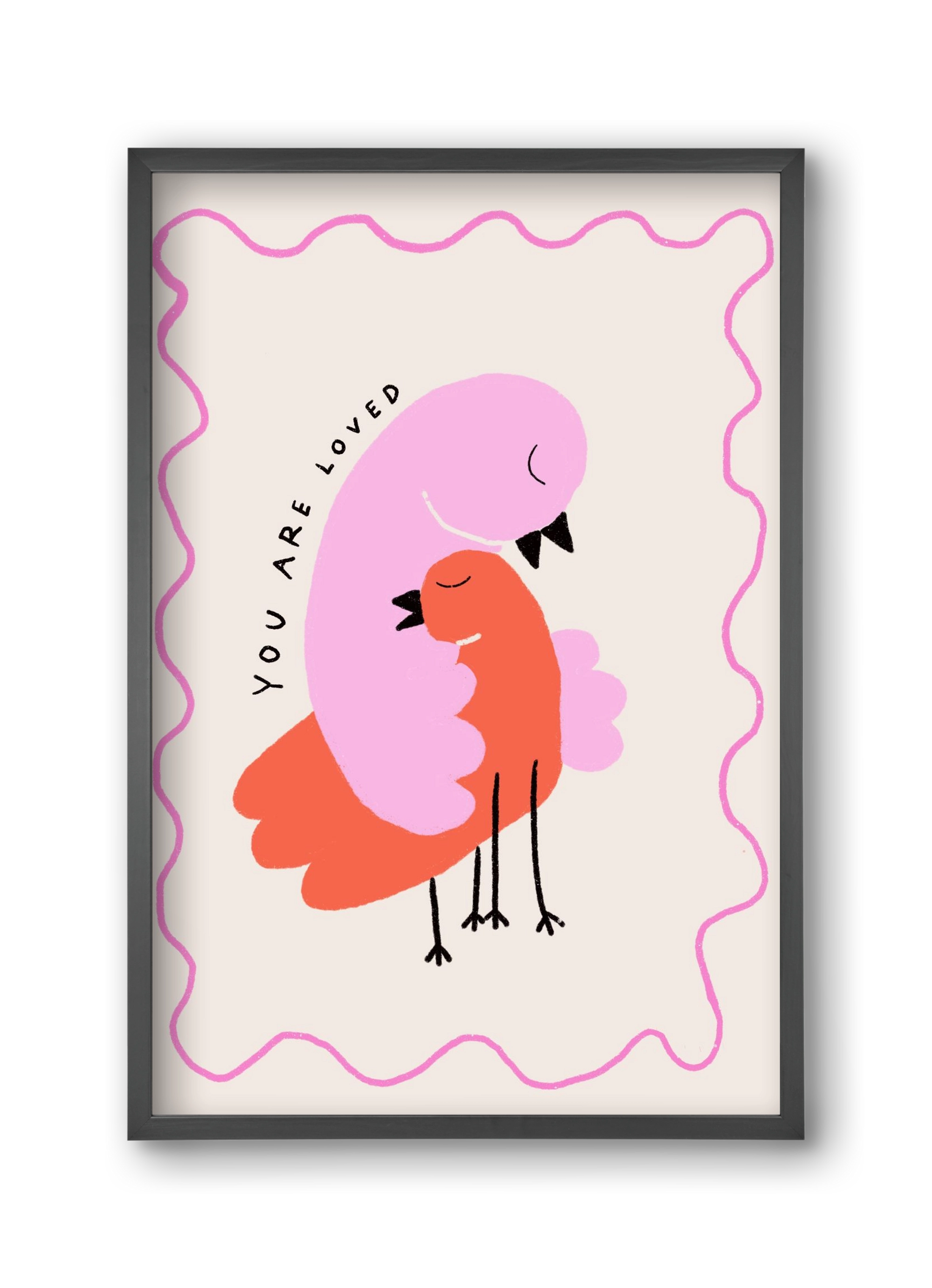 You are loved , 30x45 cm (30x45 cm), Fekete keret
