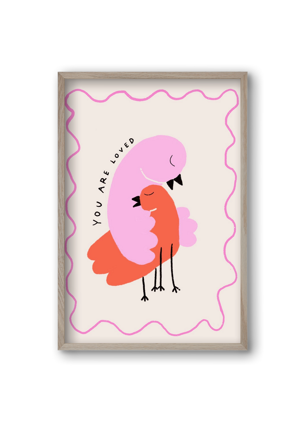 You are loved , 20x30 cm (20x30 cm), Tölgy keret