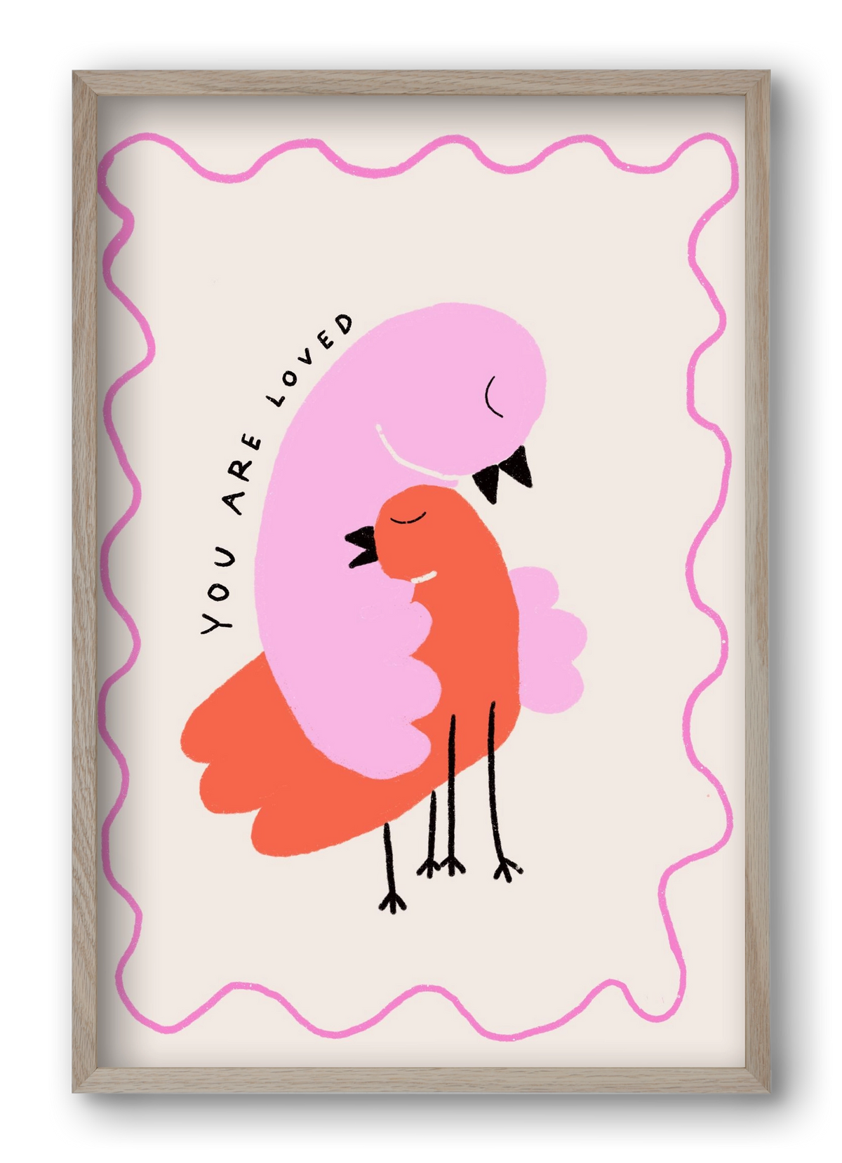 You are loved , 40x60 cm (40x60 cm), Tölgy keret