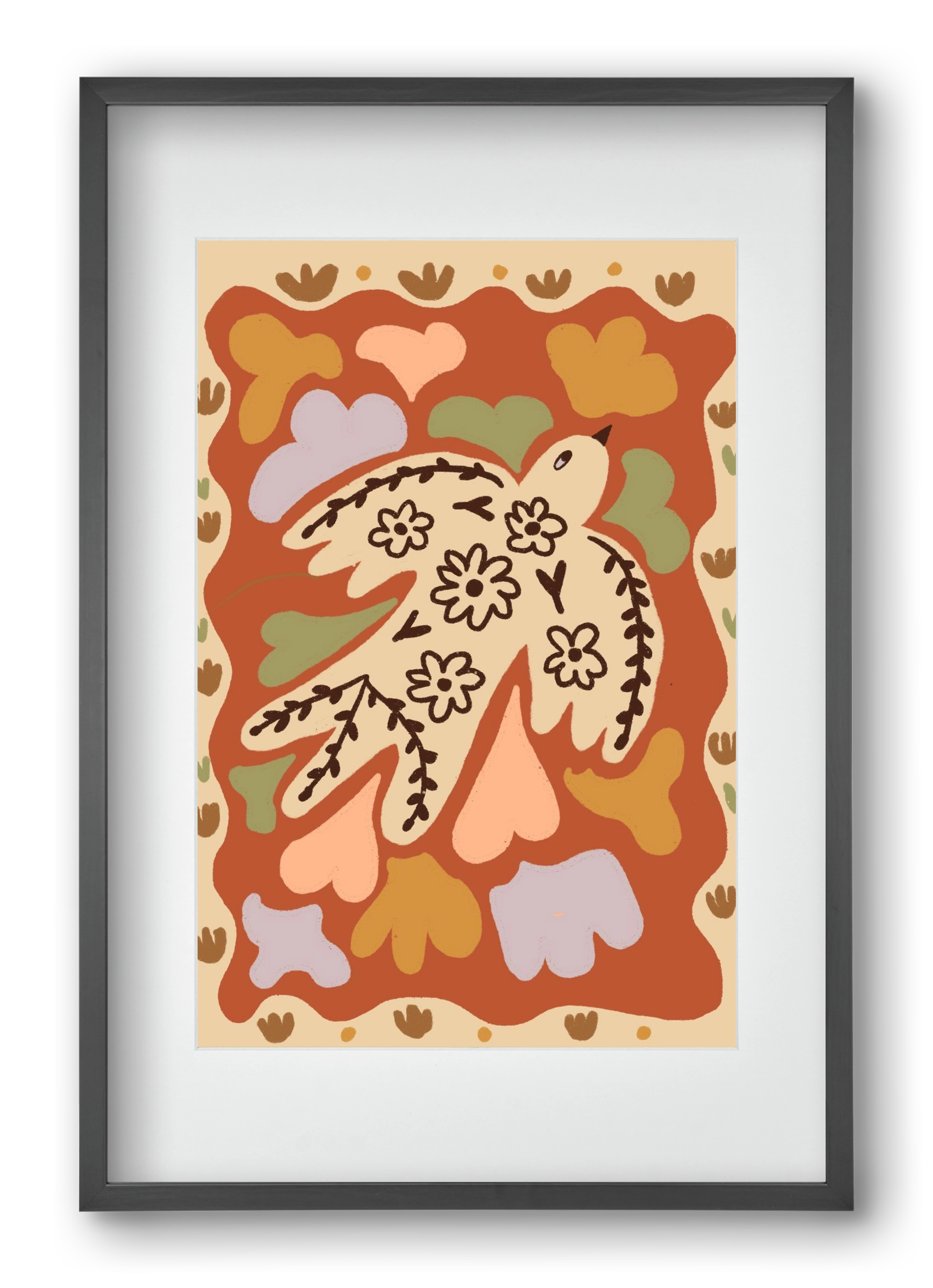 Little bird , 40x60 cm (30x45 cm), Fekete keret, paszpartuval