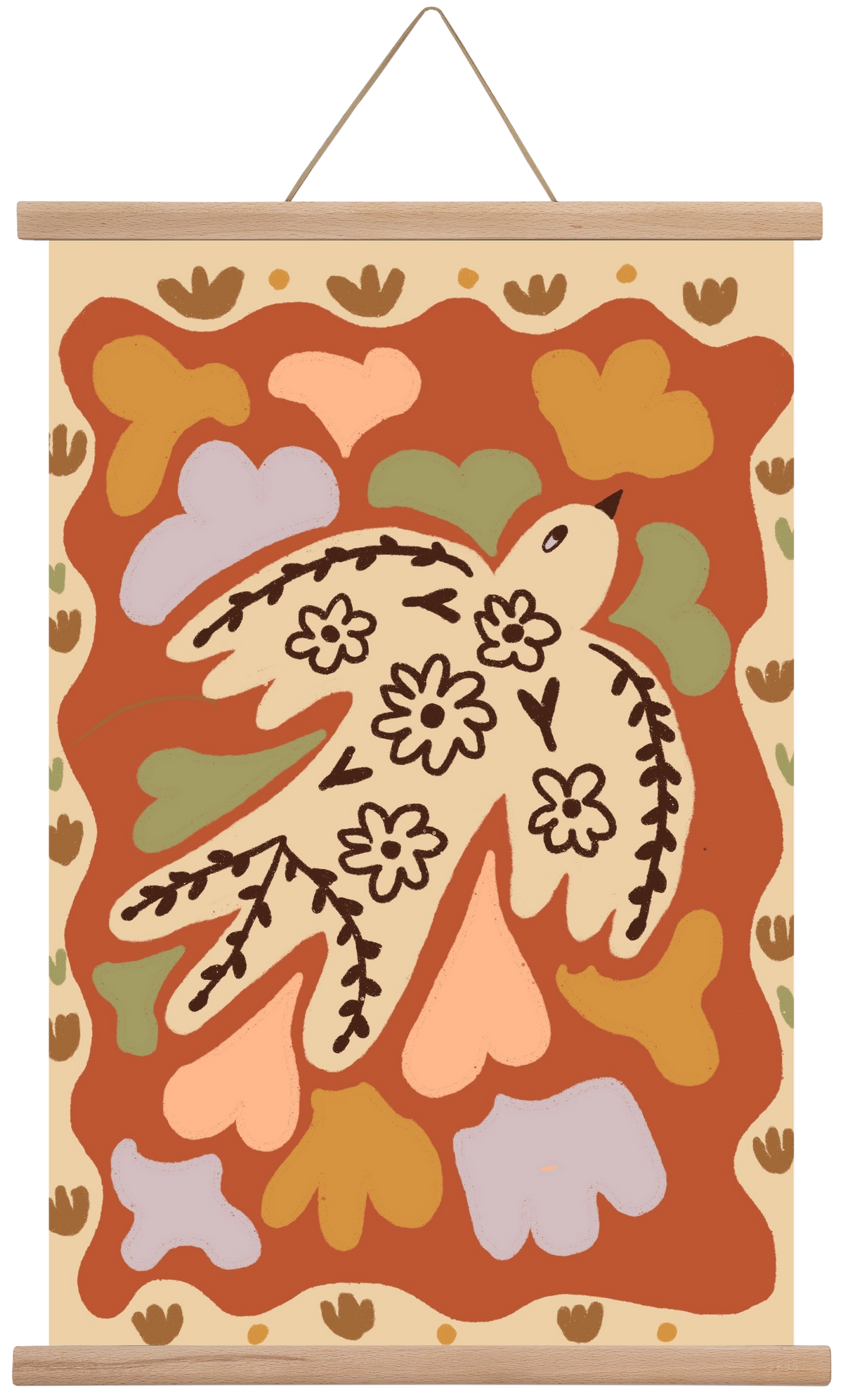 Little bird , 40x60 cm (40x60 cm), Tölgy akasztó