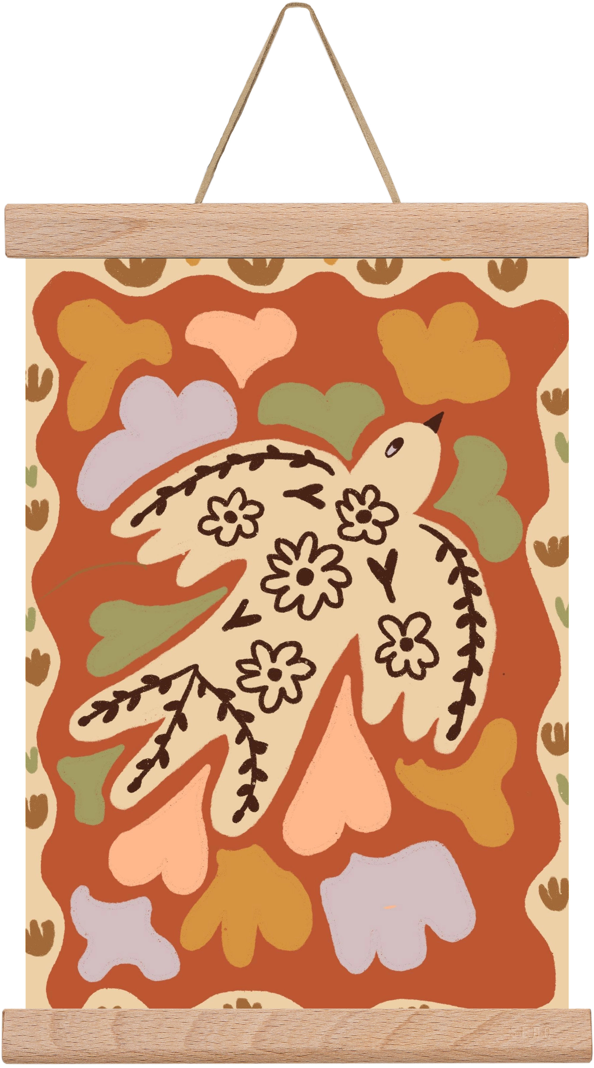 Little bird , 20x30 cm (20x30 cm), Tölgy akasztó