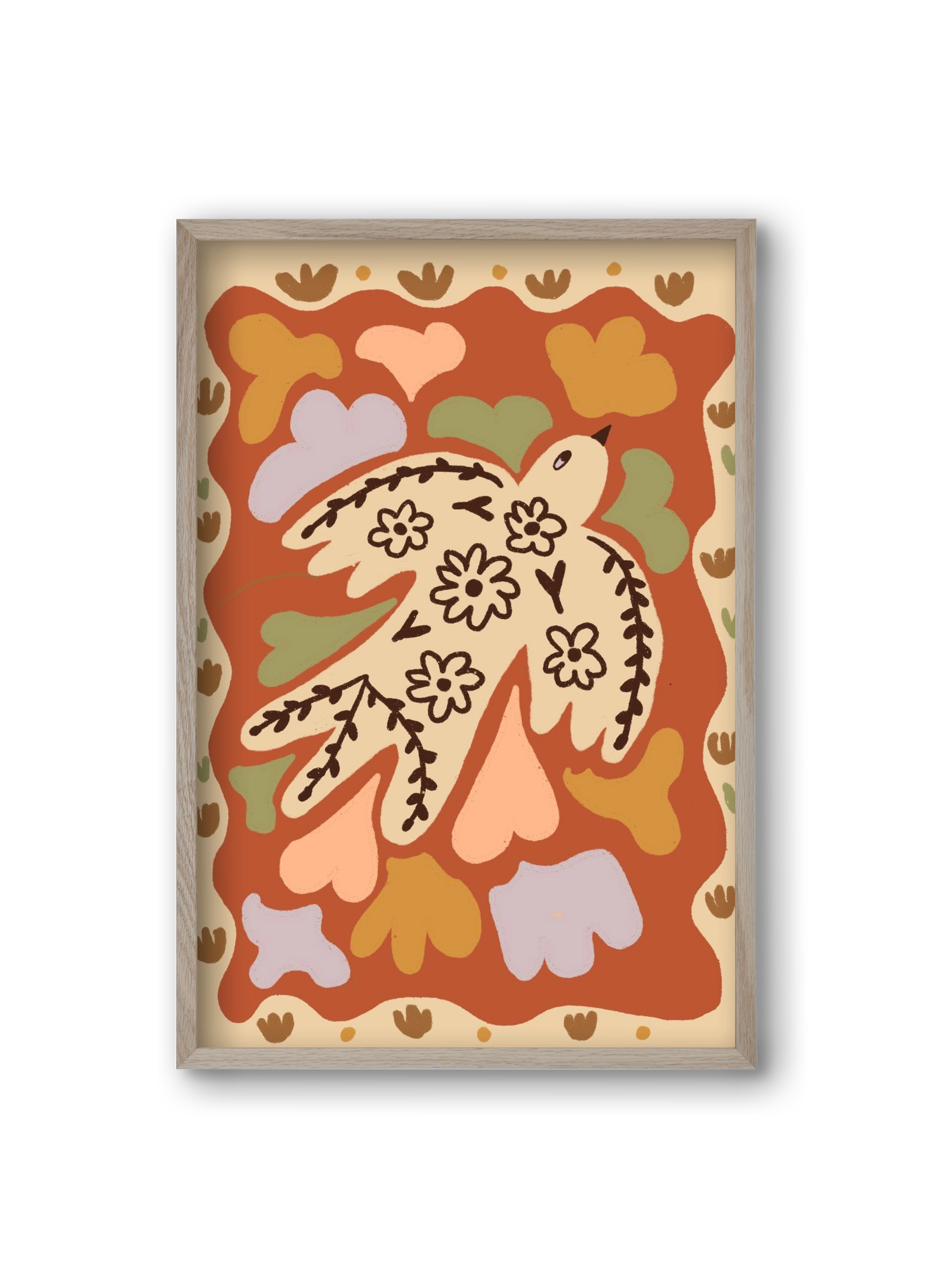 Little bird , 20x30 cm (20x30 cm), Tölgy keret