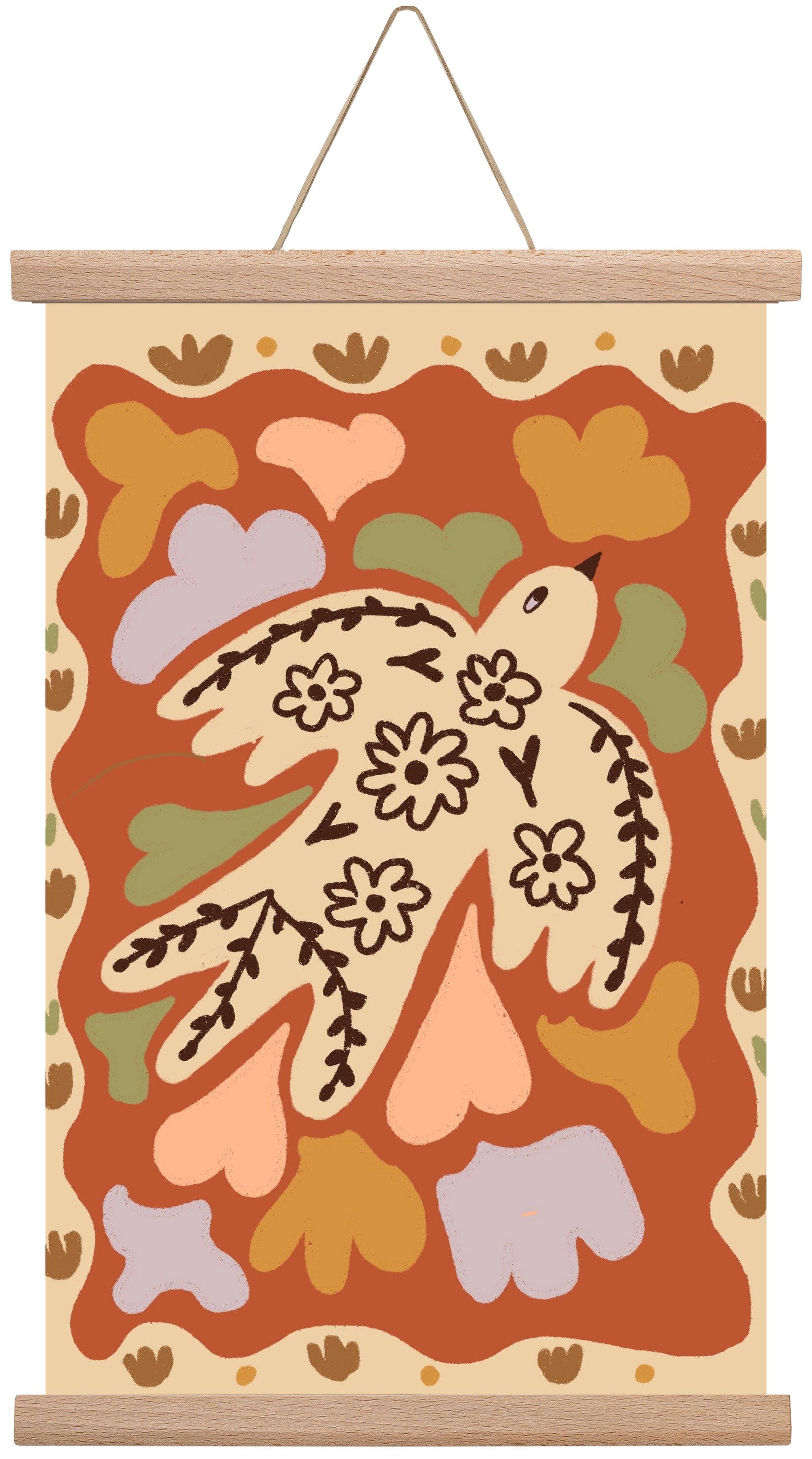 Little bird , 30x45 cm (30x45 cm), Tölgy akasztó