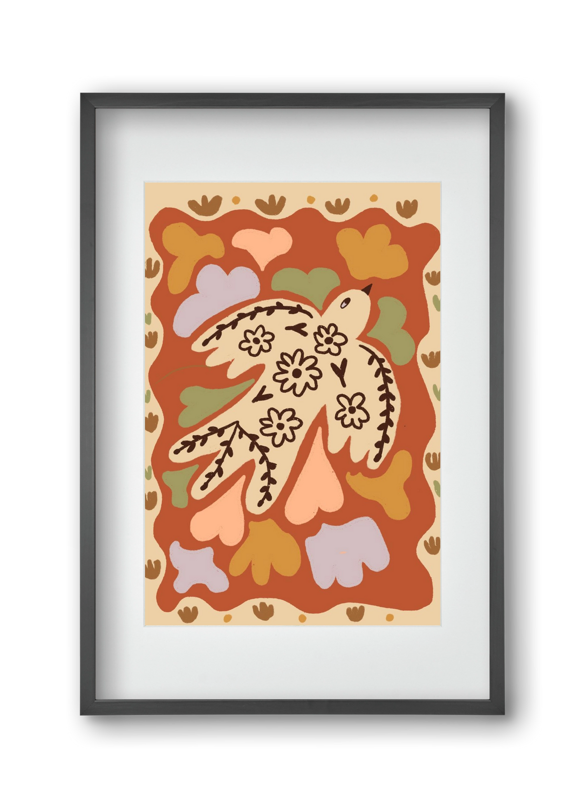 Little bird , 30x45 cm (20x30 cm), Fekete keret, paszpartuval