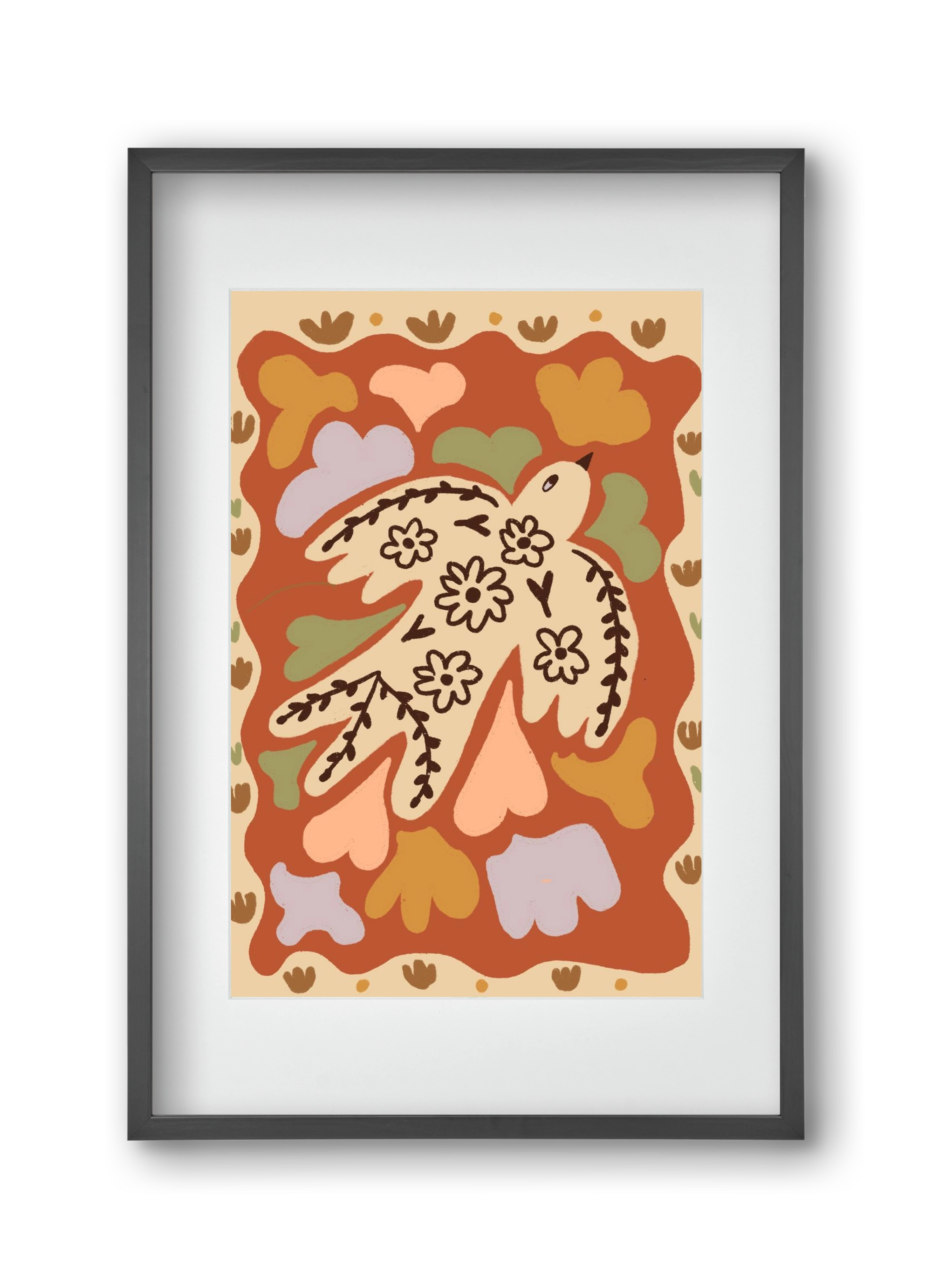 Little bird , 30x45 cm (20x30 cm), Fekete keret, paszpartuval