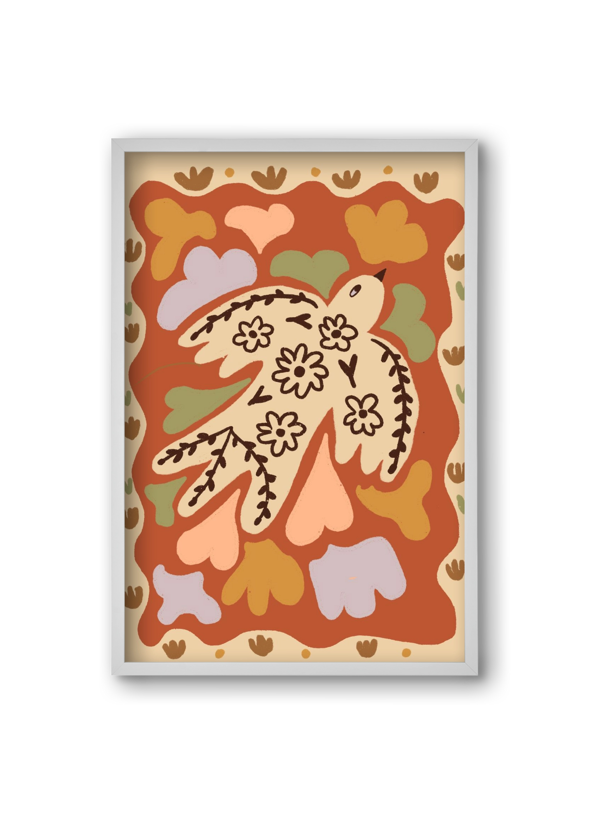 Little bird , 20x30 cm (20x30 cm), Fehér keret