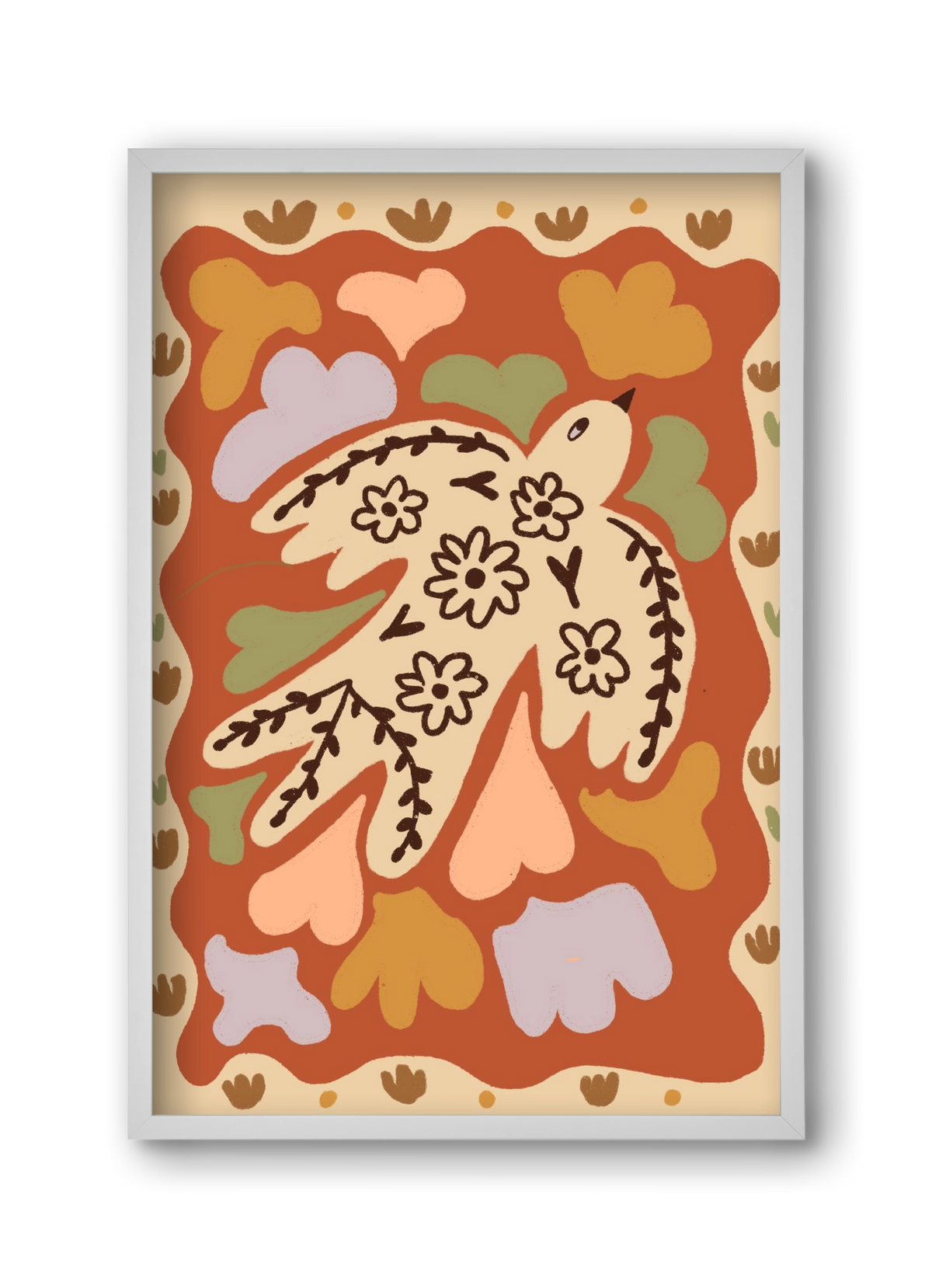 Little bird , 30x45 cm (30x45 cm), Fehér keret