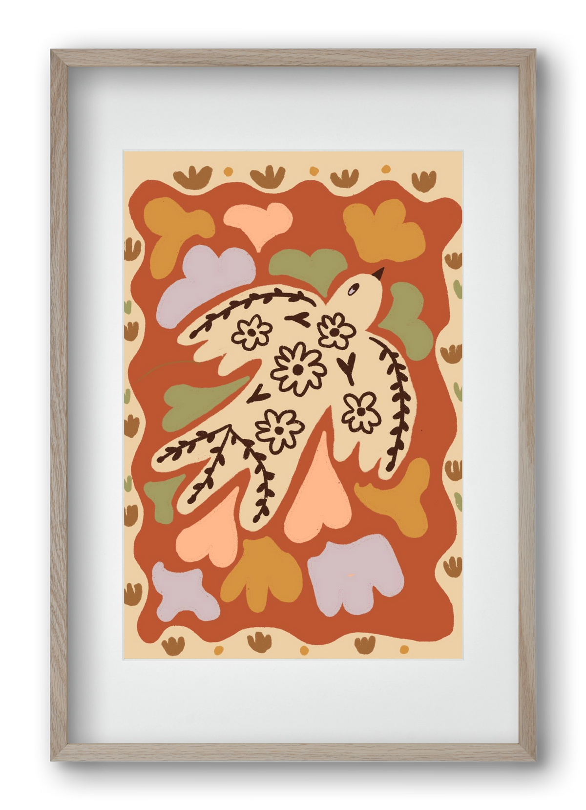 Little bird , 40x60 cm (30x45 cm), Tölgy keret, paszpartuval