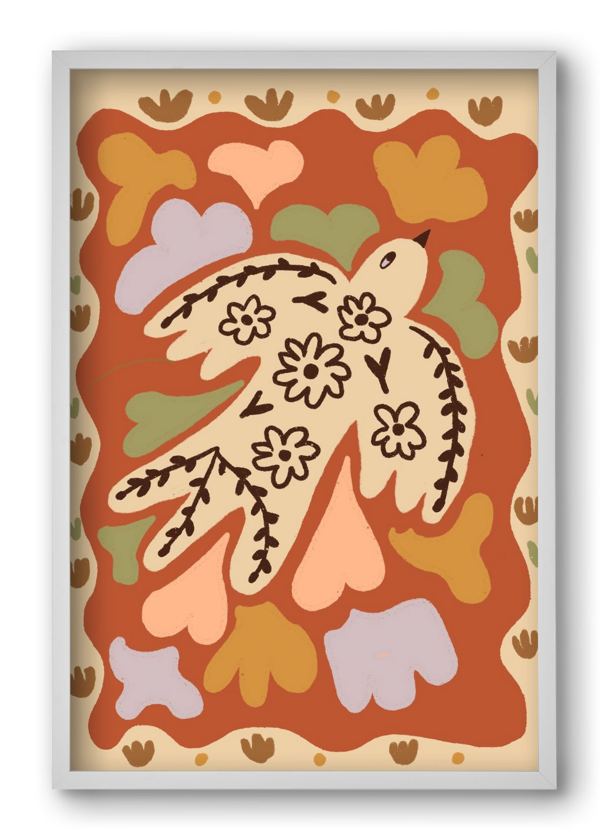 Little bird , 40x60 cm (40x60 cm), Fehér keret