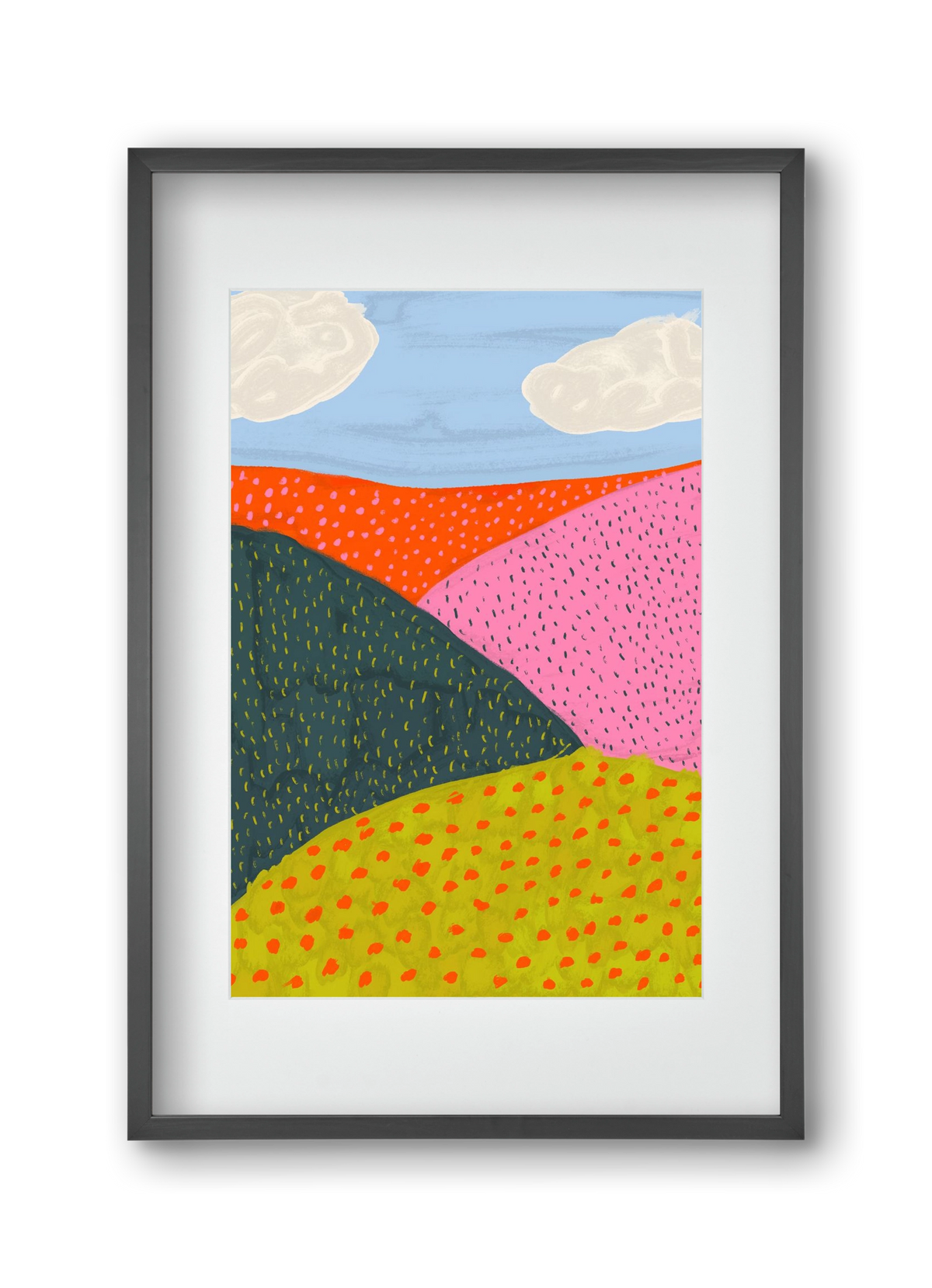 Dream Field , 30x45 cm (20x30 cm), Fekete keret, paszpartuval