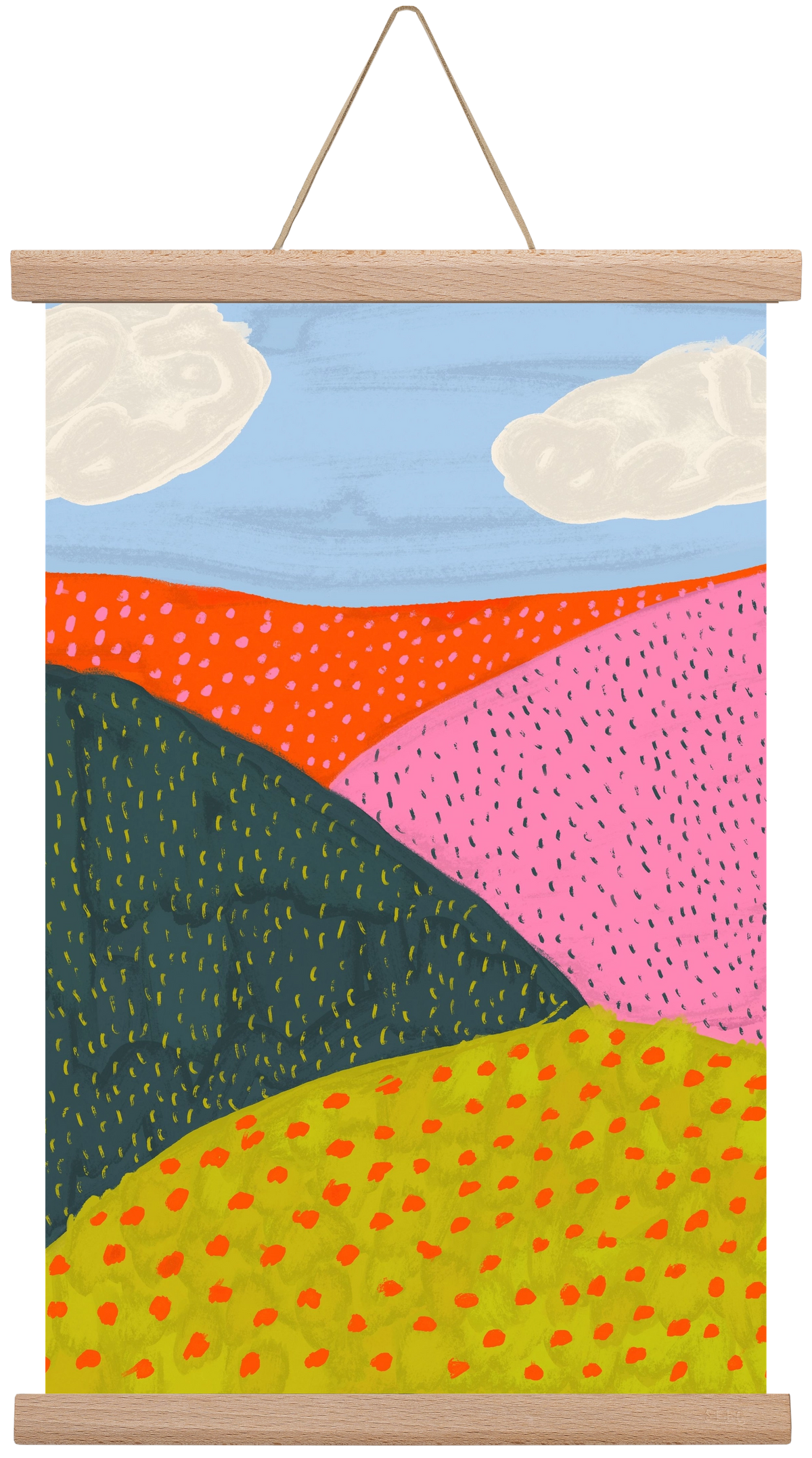 Dream Field , 30x45 cm (30x45 cm), Tölgy akasztó