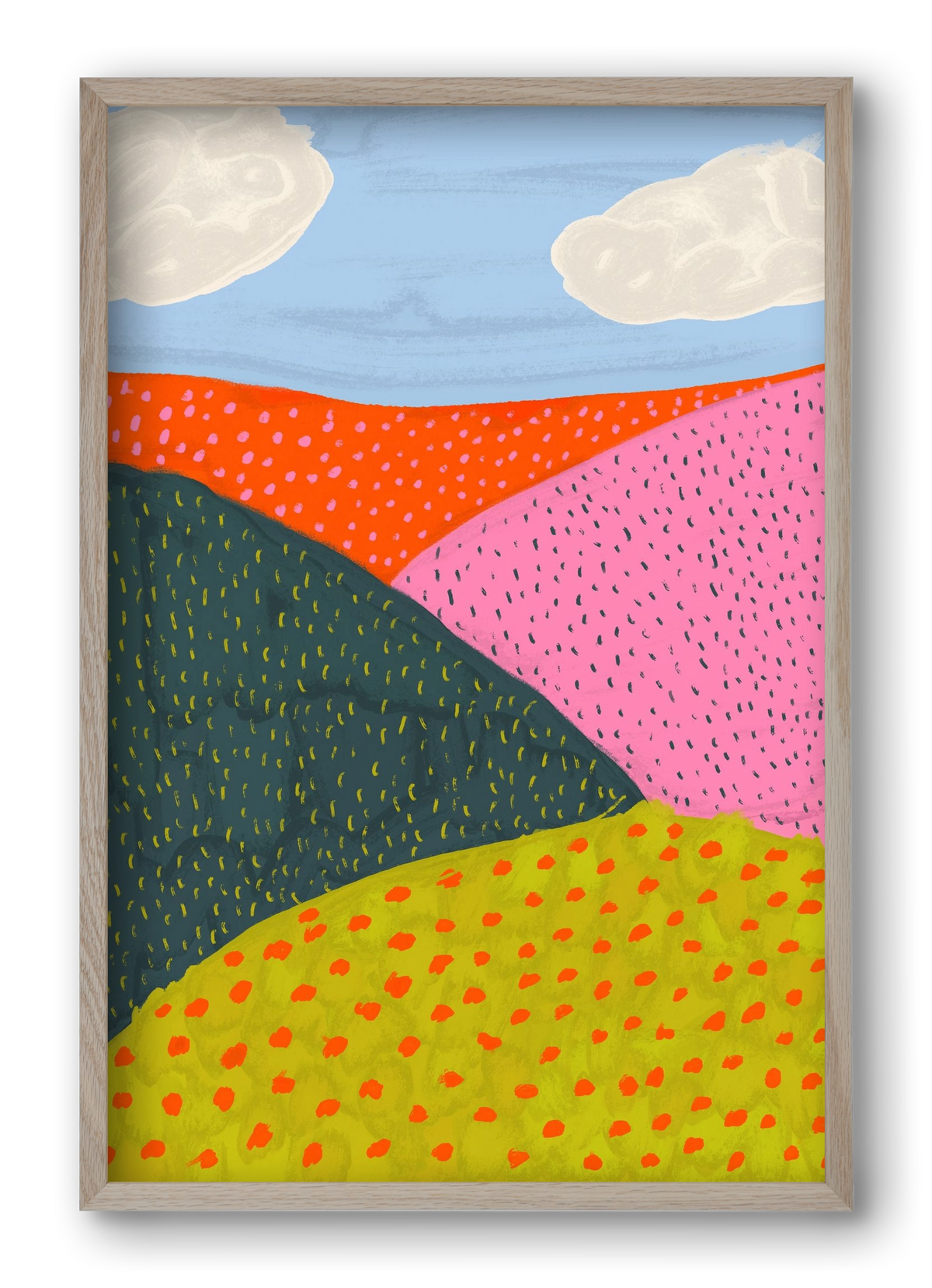 Dream Field , 40x60 cm (40x60 cm), Tölgy keret