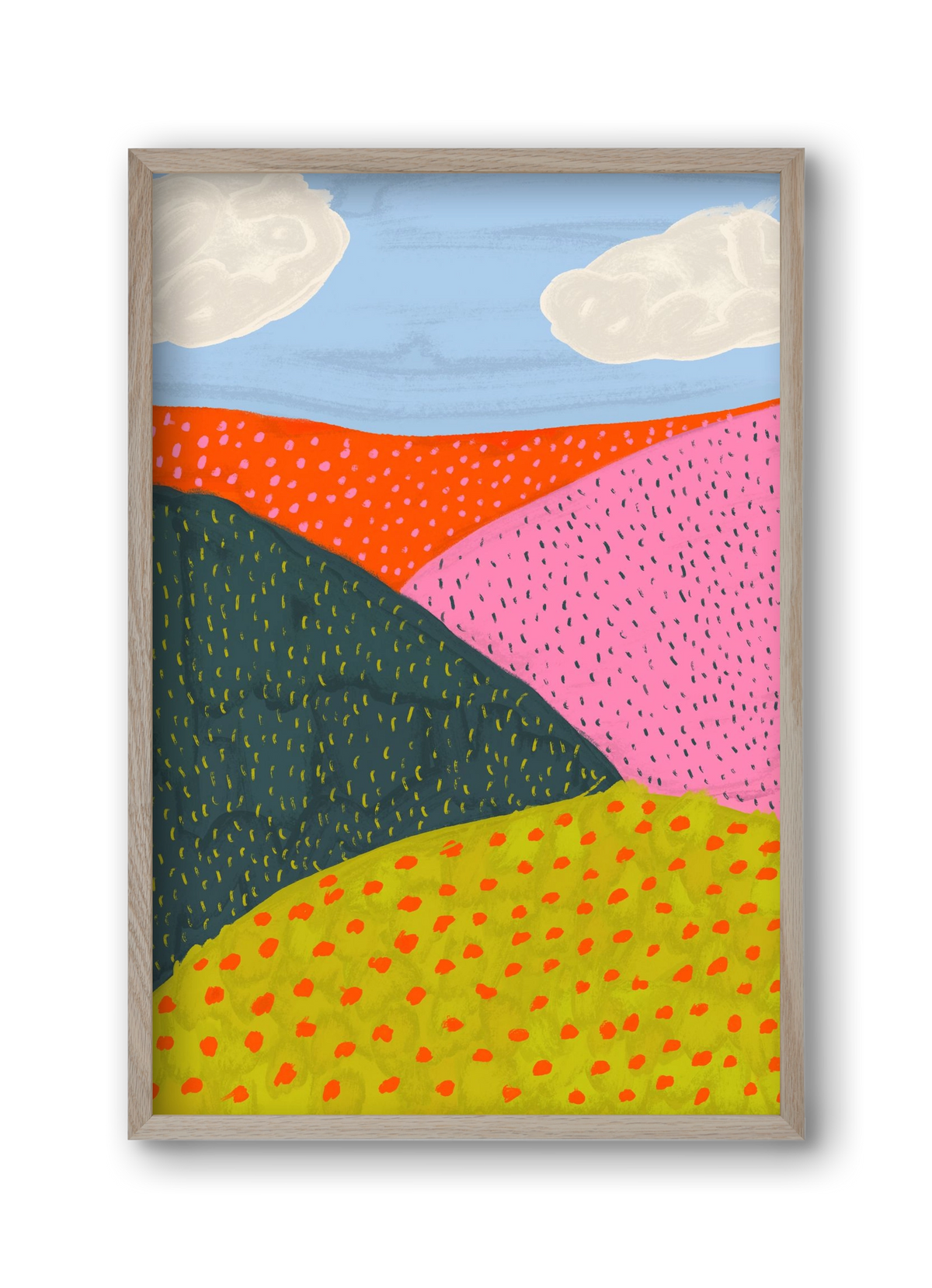 Dream Field , 30x45 cm (30x45 cm), Tölgy keret