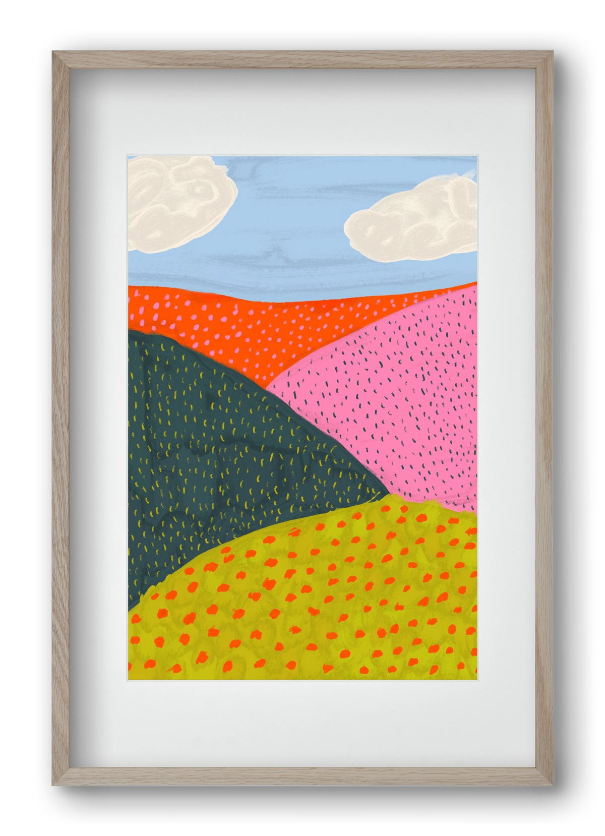 Dream Field , 40x60 cm (30x45 cm), Tölgy keret, paszpartuval