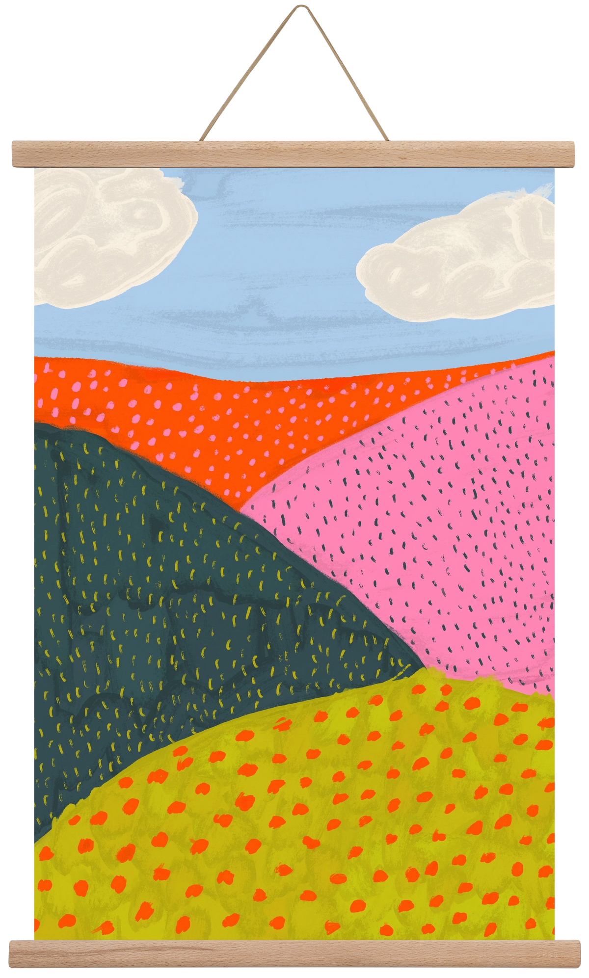 Dream Field , 40x60 cm (40x60 cm), Tölgy akasztó