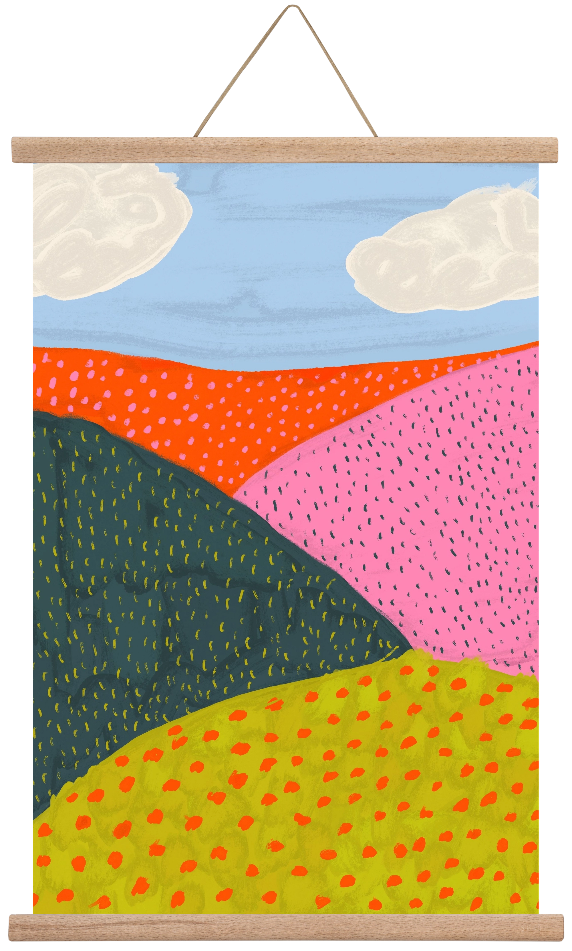 Dream Field , 40x60 cm (40x60 cm), Tölgy akasztó