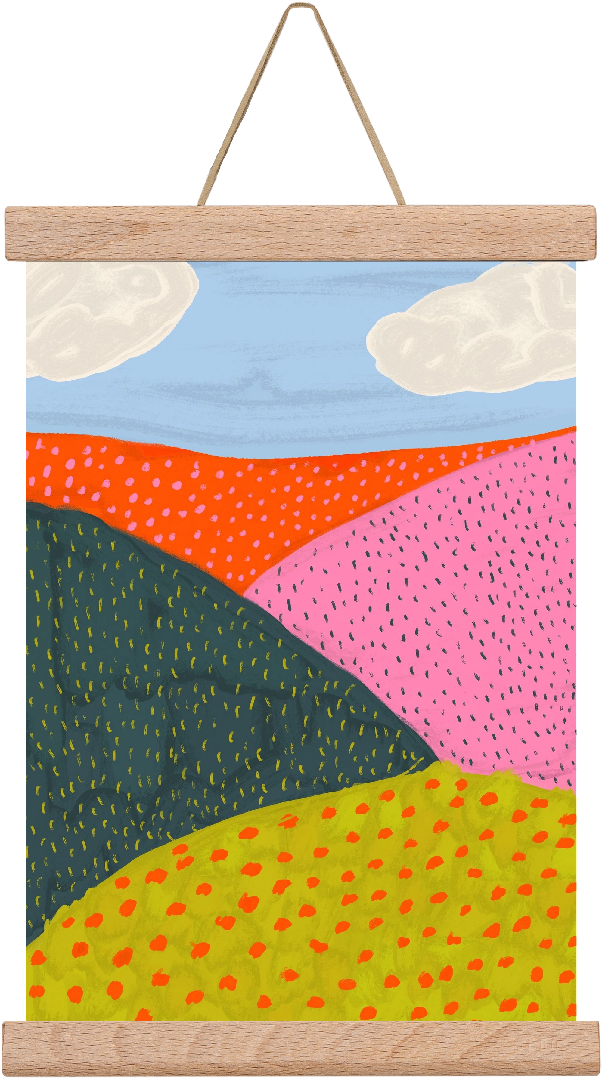 Dream Field , 20x30 cm (20x30 cm), Tölgy akasztó