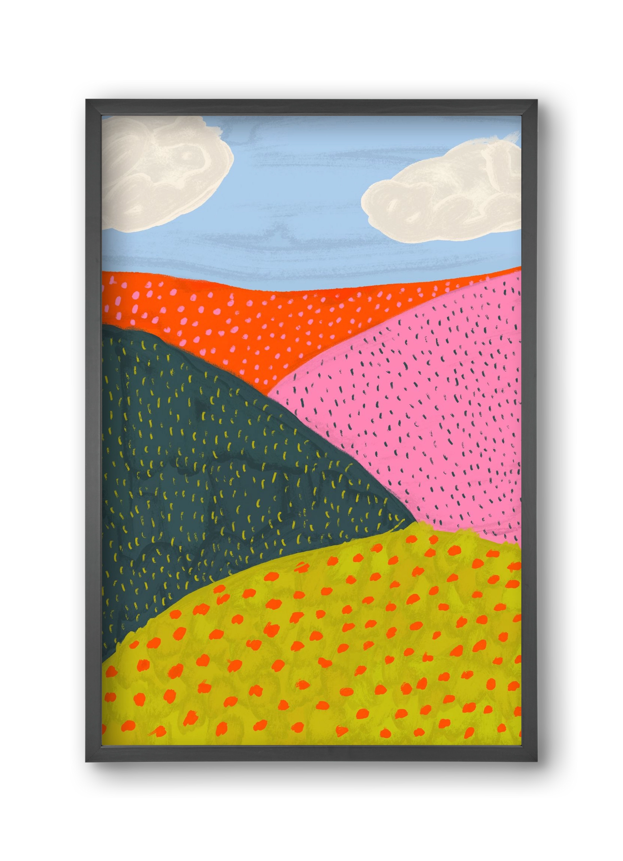 Dream Field , 30x45 cm (30x45 cm), Fekete keret