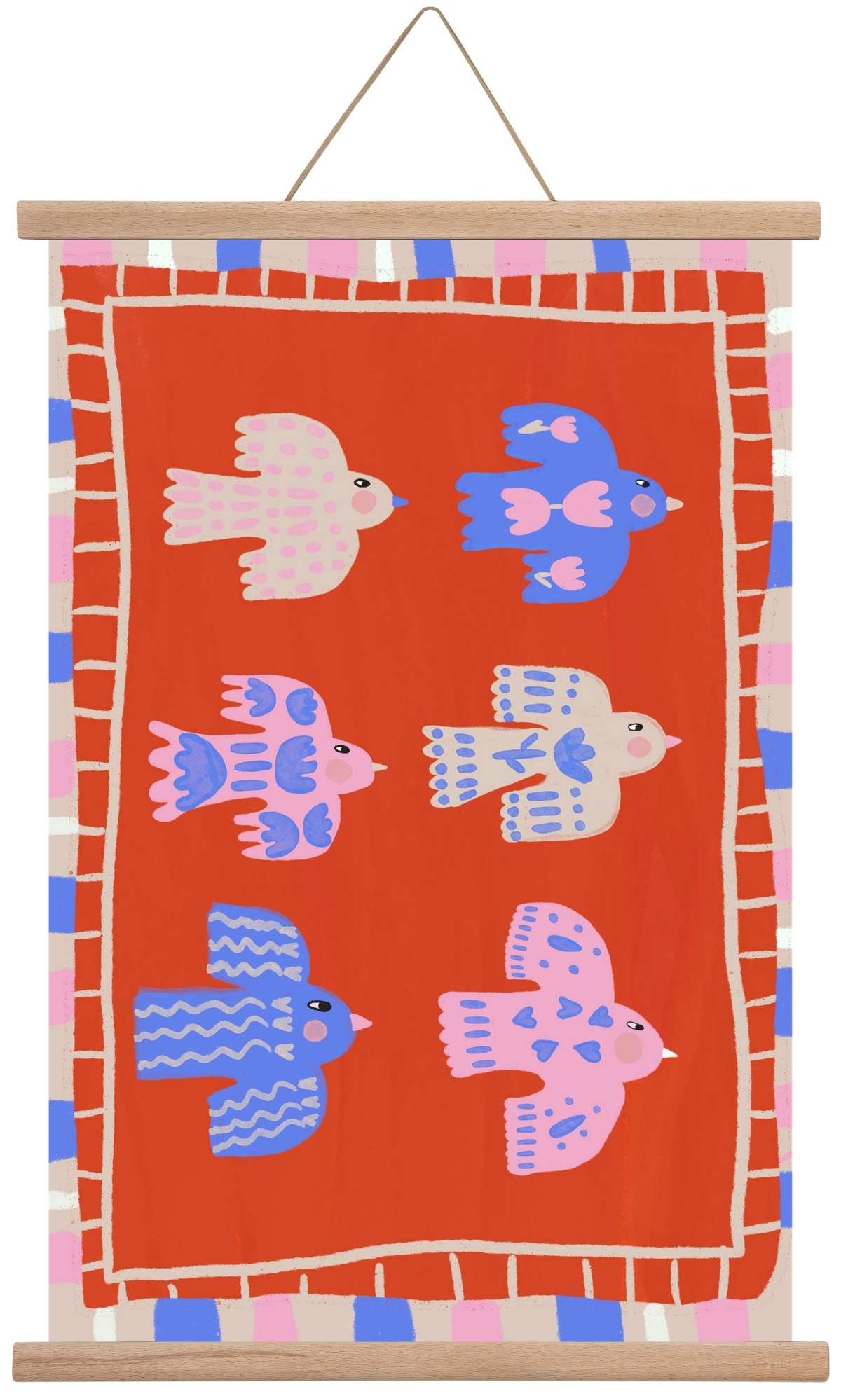 Flying Birds , 40x60 cm (40x60 cm), Tölgy akasztó