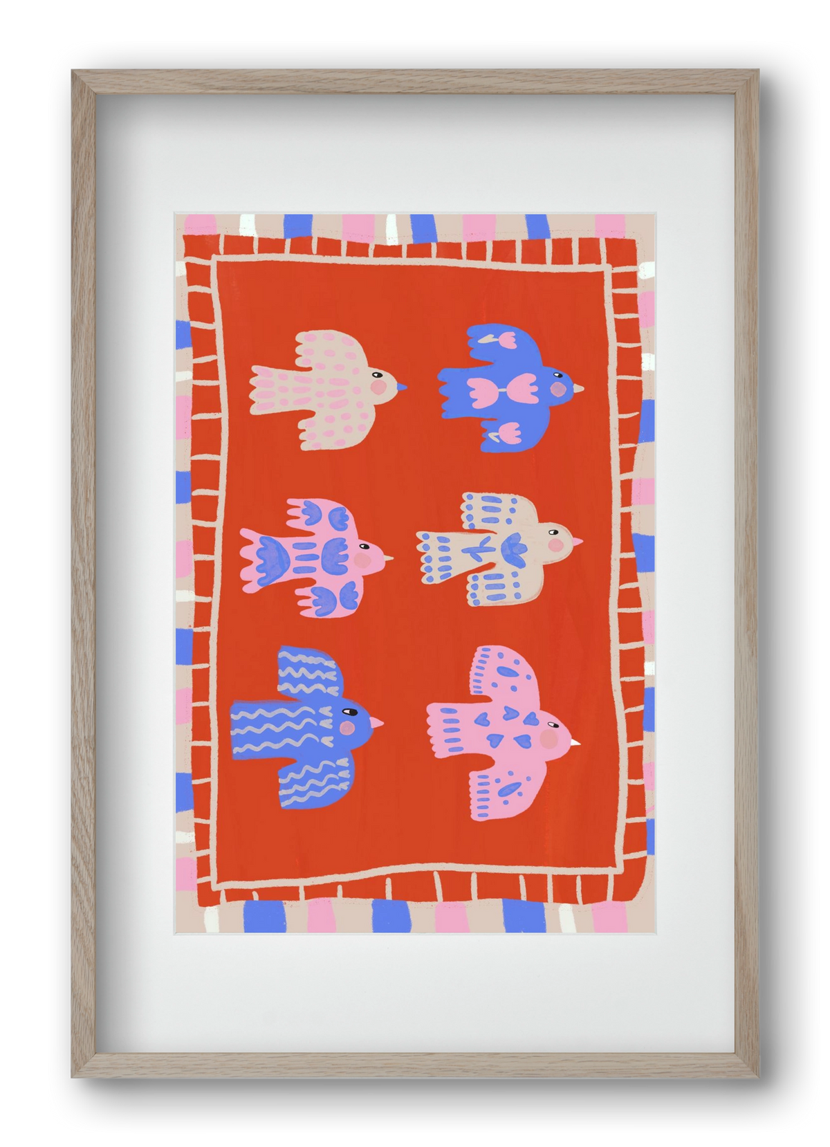 Flying Birds , 40x60 cm (30x45 cm), Tölgy keret, paszpartuval